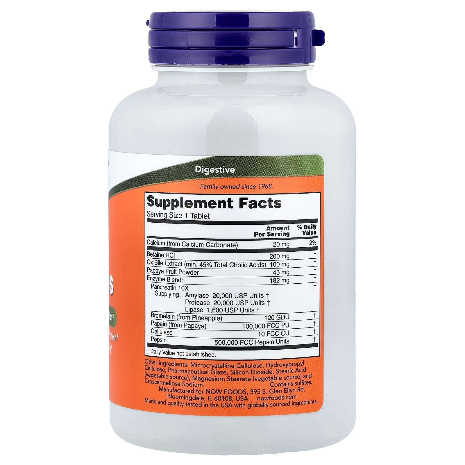 NOW Foods Super Enzymes Supports Healthy Digestion180 Tablets thumbnail 2