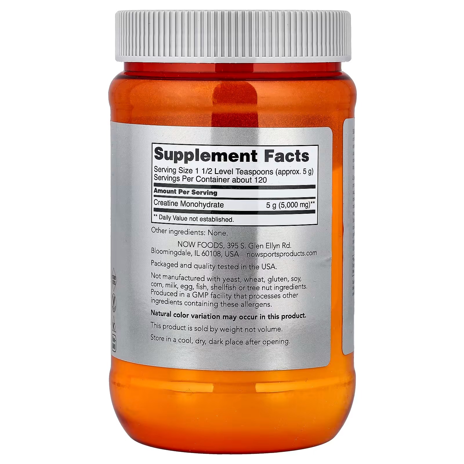NOW Foods Sports Creatine Monohydrate 600 g thumbnail 2