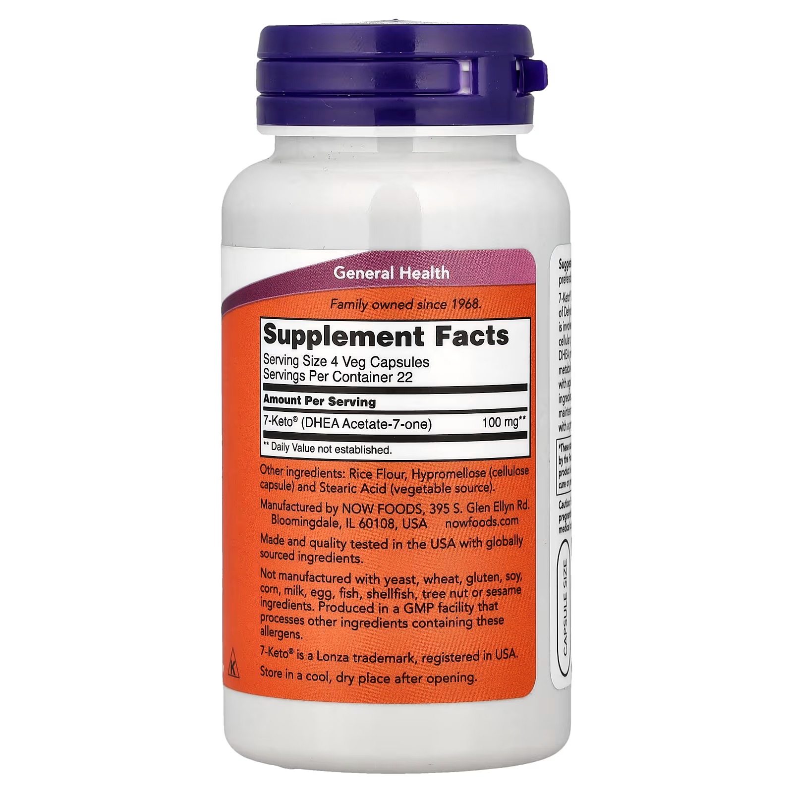 NOW Foods 7-Keto® Promotes Thermogenesis 90 Capsules thumbnail 2