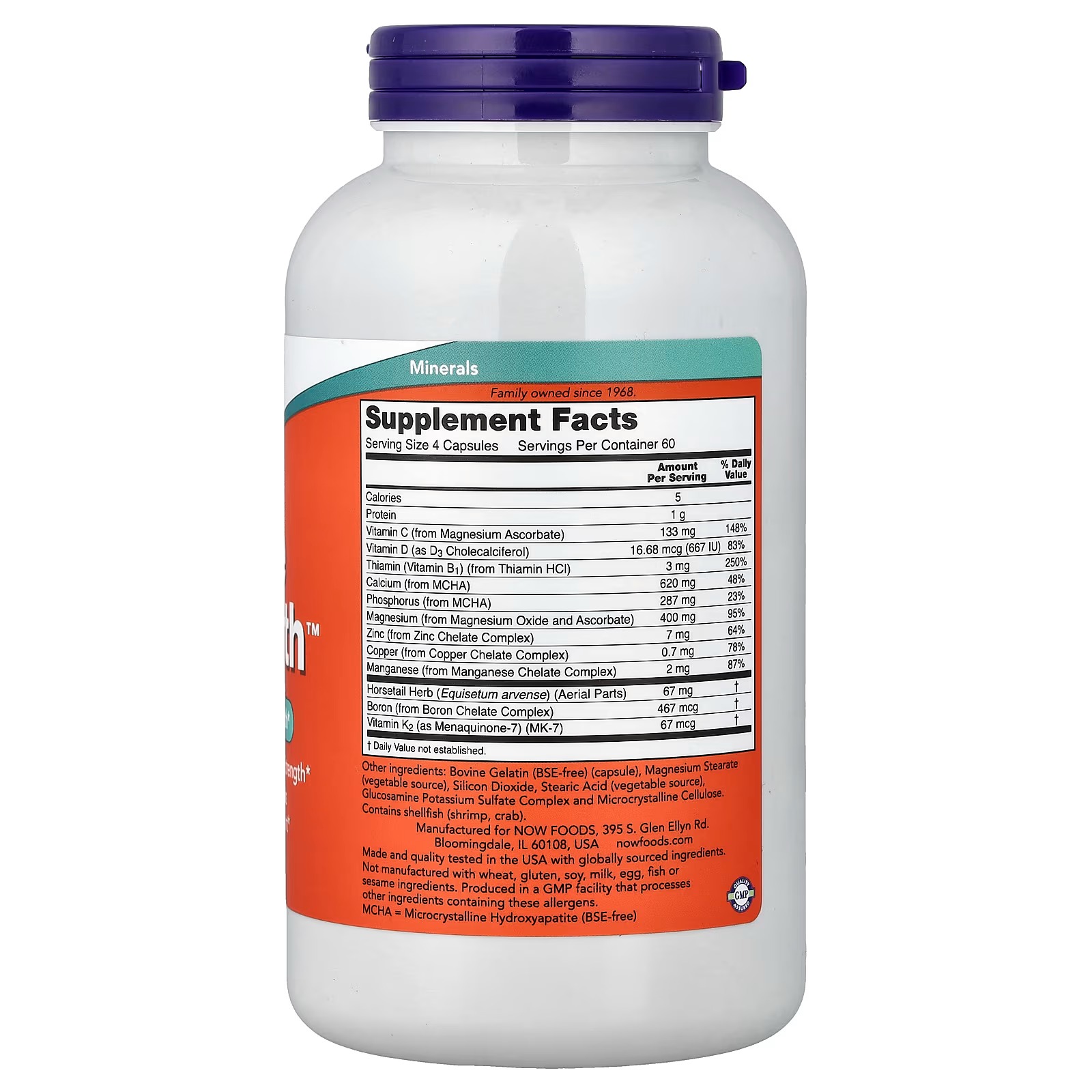 NOW Foods Bone Strength™Supports Bone Health 240 Capsules thumbnail 2
