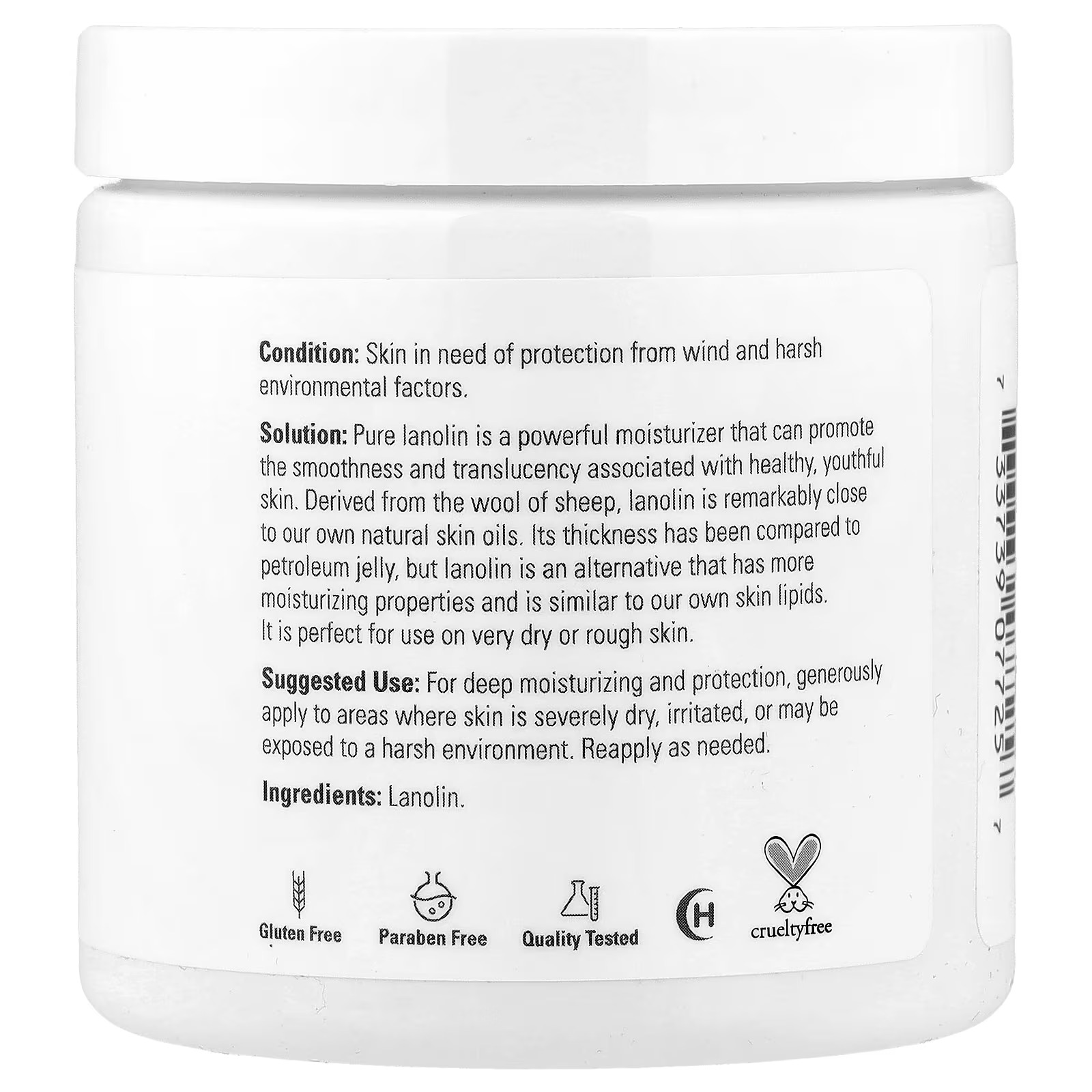 NOW Foods Solutions Pure Lanolin Intense Protection (198 g) thumbnail 2