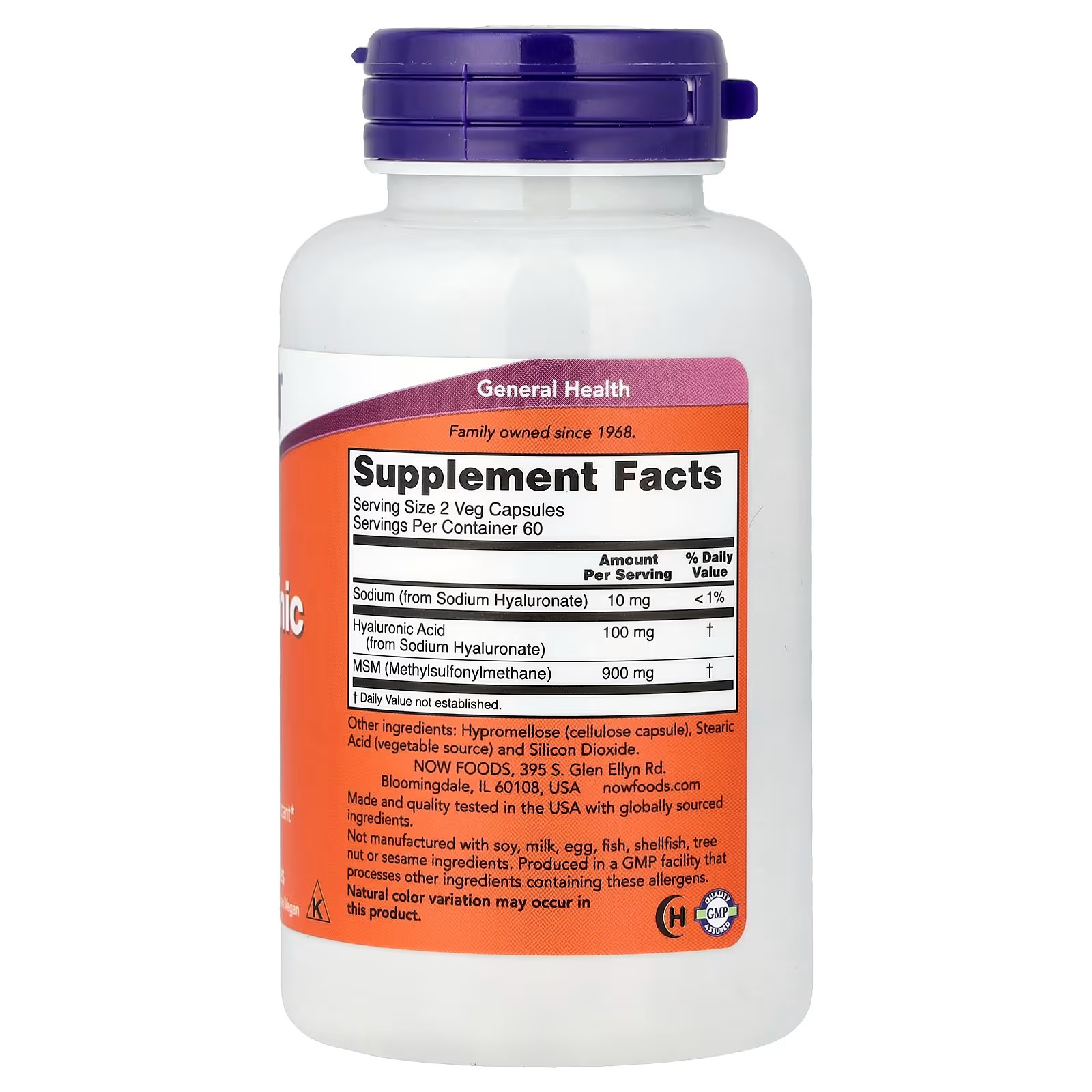 NOW Foods Hyaluronic Acid  50 mg 120 Capsules thumbnail 2