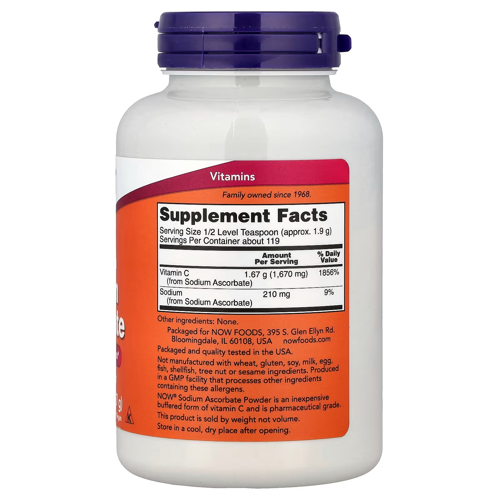 NOW Foods Sodium Ascorbate Powder Buffered Antioxidant Protection 227 g thumbnail 4