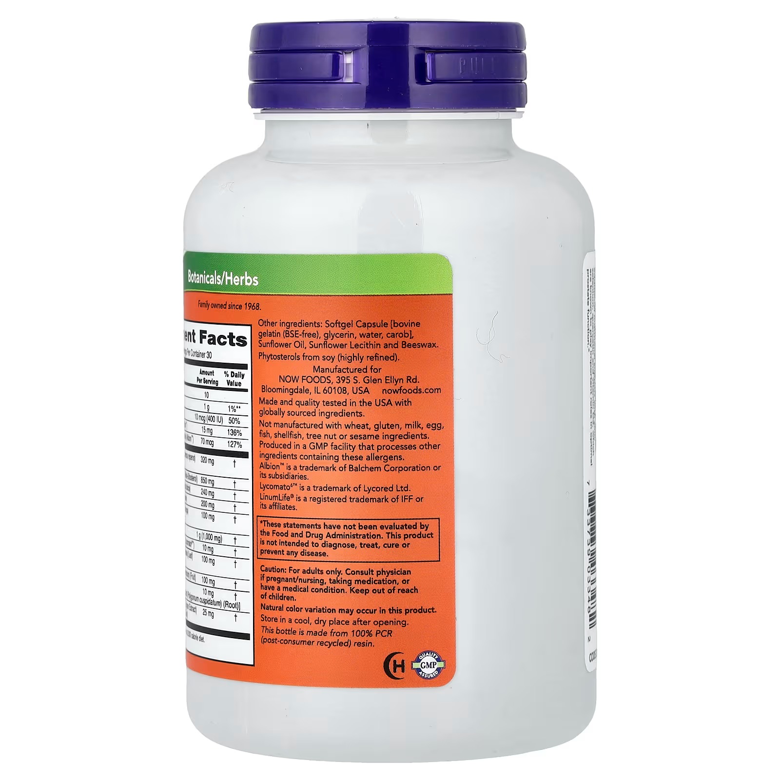 NOW Foods Prostate Health Clinical Strength Saw Palmetto Beta-Sitosterol & Lycopene 90 Softgels thumbnail 2