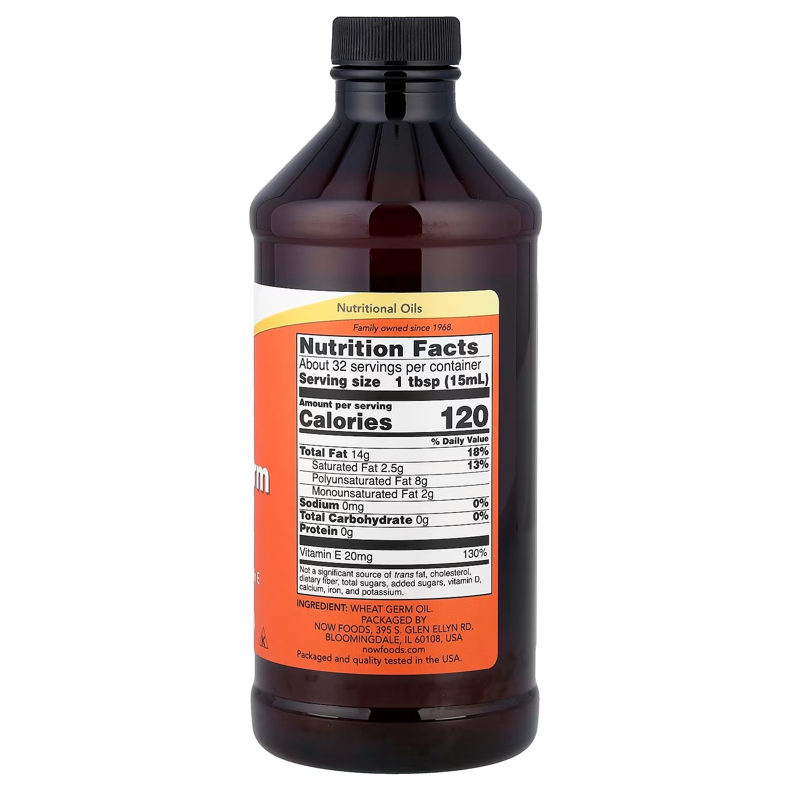 NOW Foods Wheat Germ Oil with Essential  (473 ml) thumbnail 2