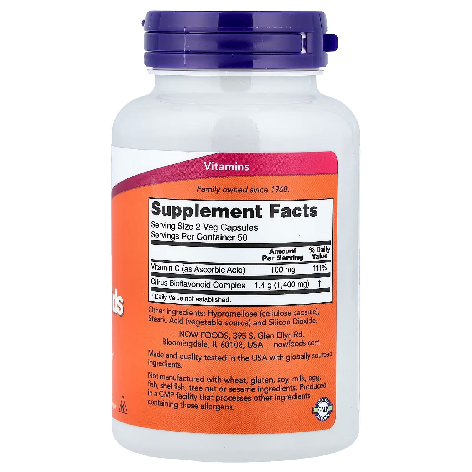 NOW Foods Vitamin C-1,000 with 100 mg of Bioflavonoids Antioxidant protection 100 Capsules thumbnail 2