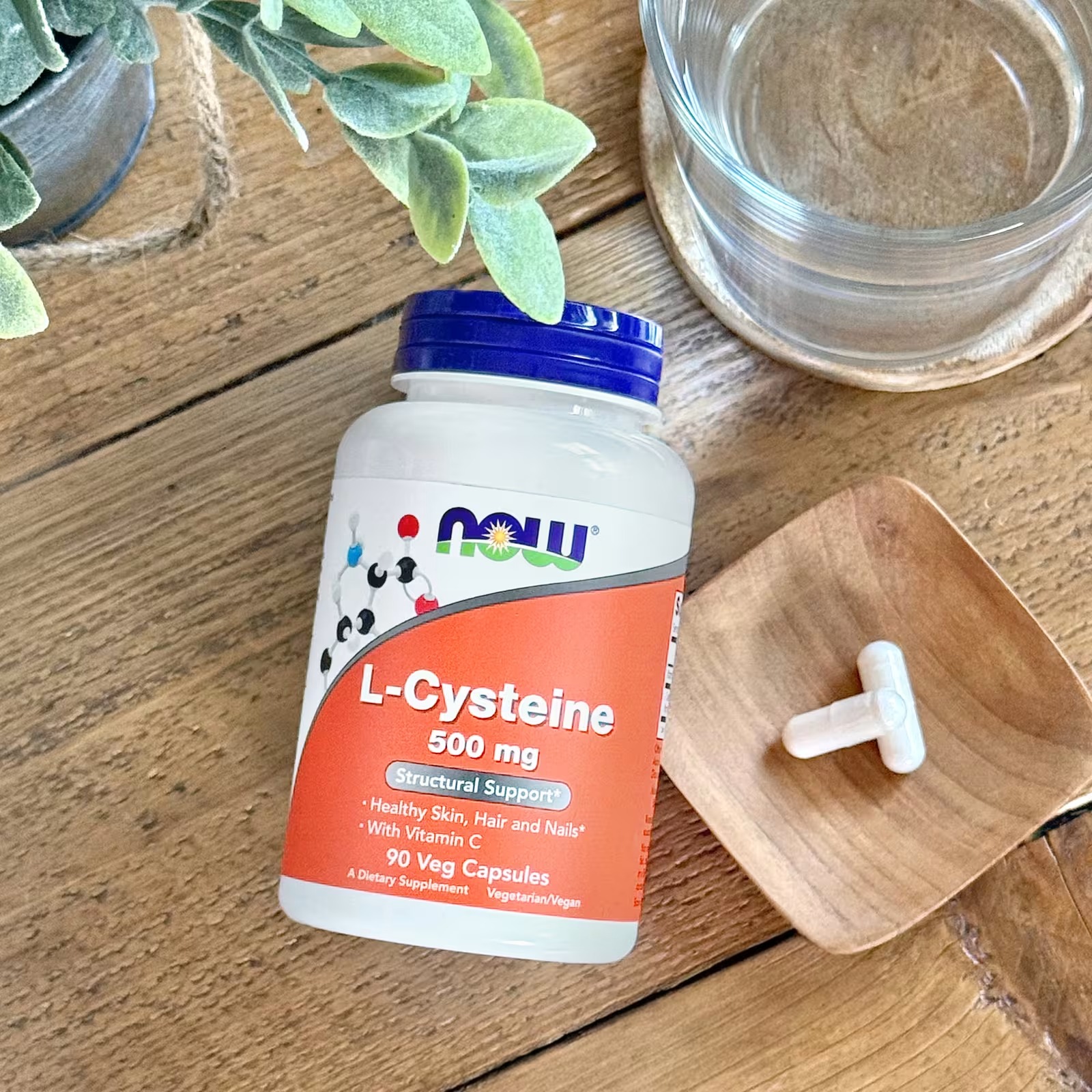 Now Foods L-Cysteine 500 mg Skin Hair and Nails 90 Capsules thumbnail 5
