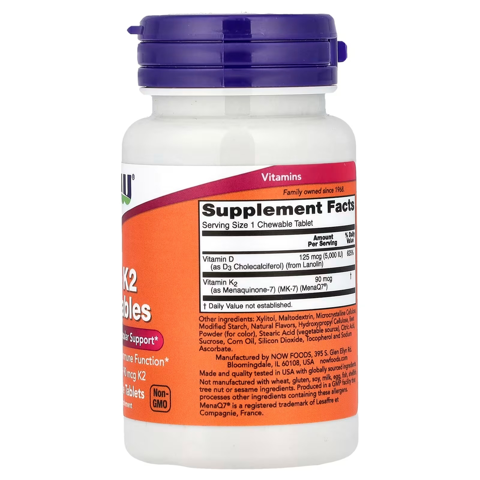 Now Foods D3 K2 Chewables 90 Chewables Tablets thumbnail 4