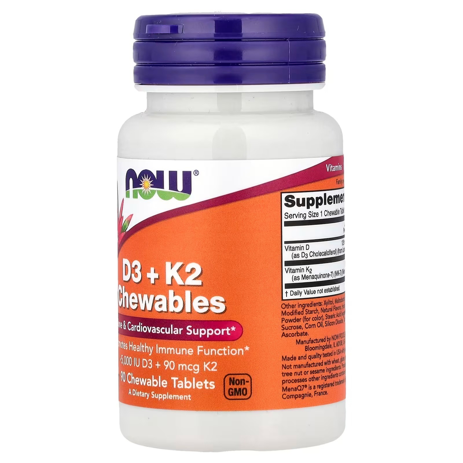 Now Foods D3 K2 Chewables 90 Chewables Tablets thumbnail 5