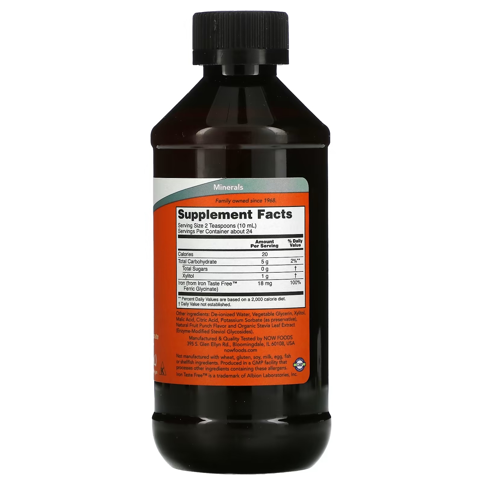 NOW Foods Liquid Iron 18 mg  (237 ml) thumbnail 2