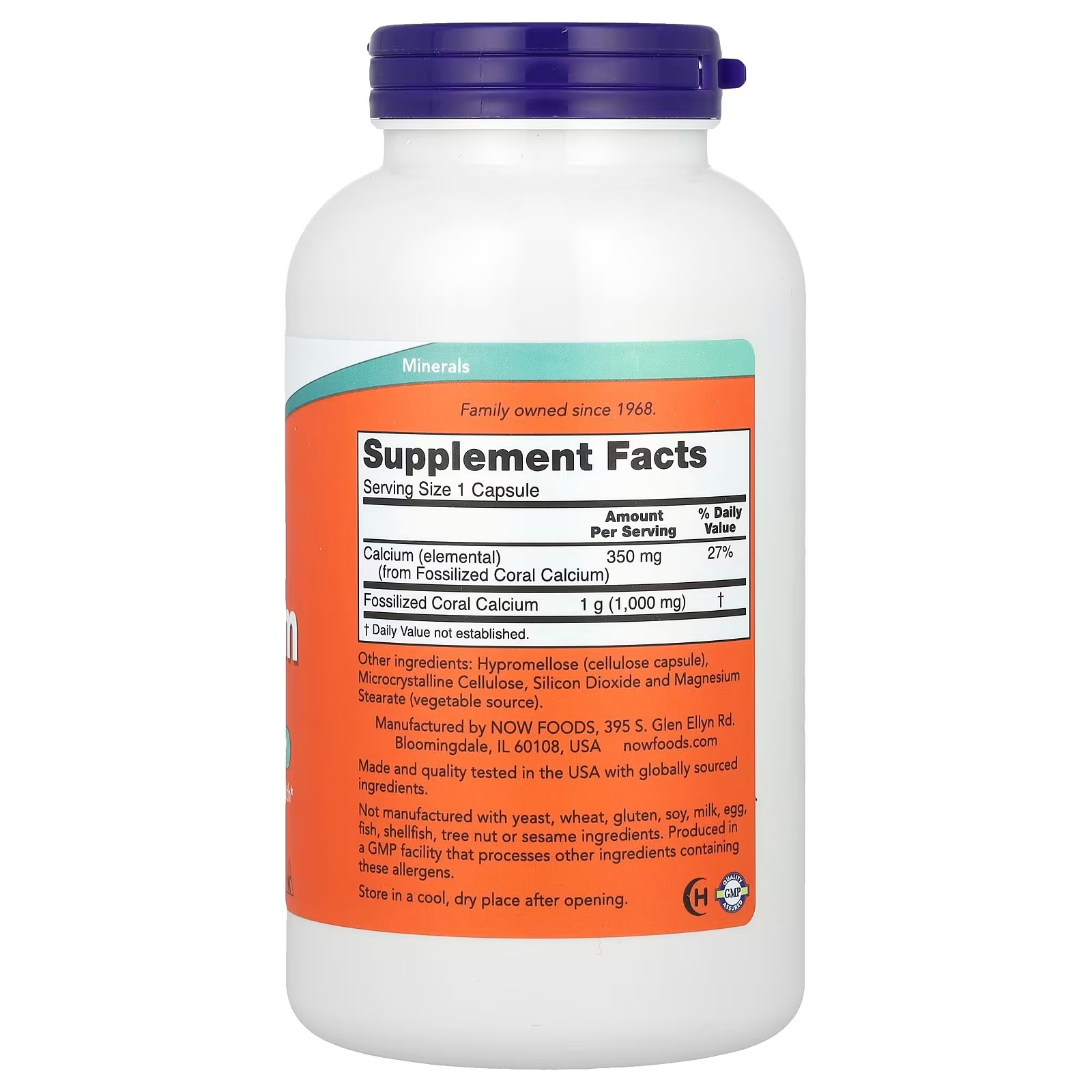 NOW Foods Supplements Coral Calcium 1,000 mg Bone Health Healthy pH Balance 250  Capsules thumbnail 2