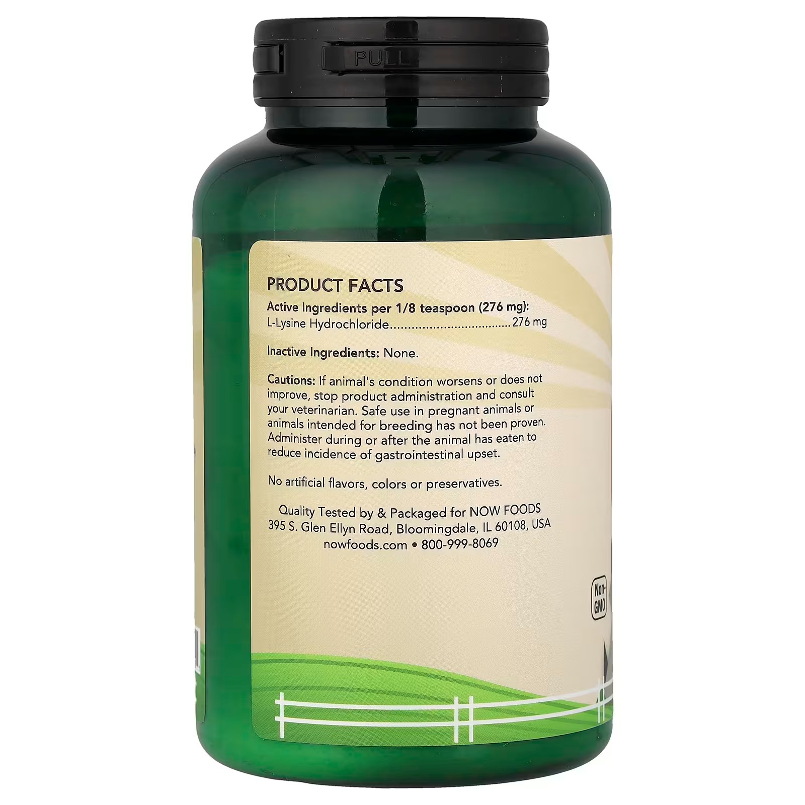NOW Pet Health L-Lysine  Powder Formulated for Cats NASC Certified 226.8 g thumbnail 2
