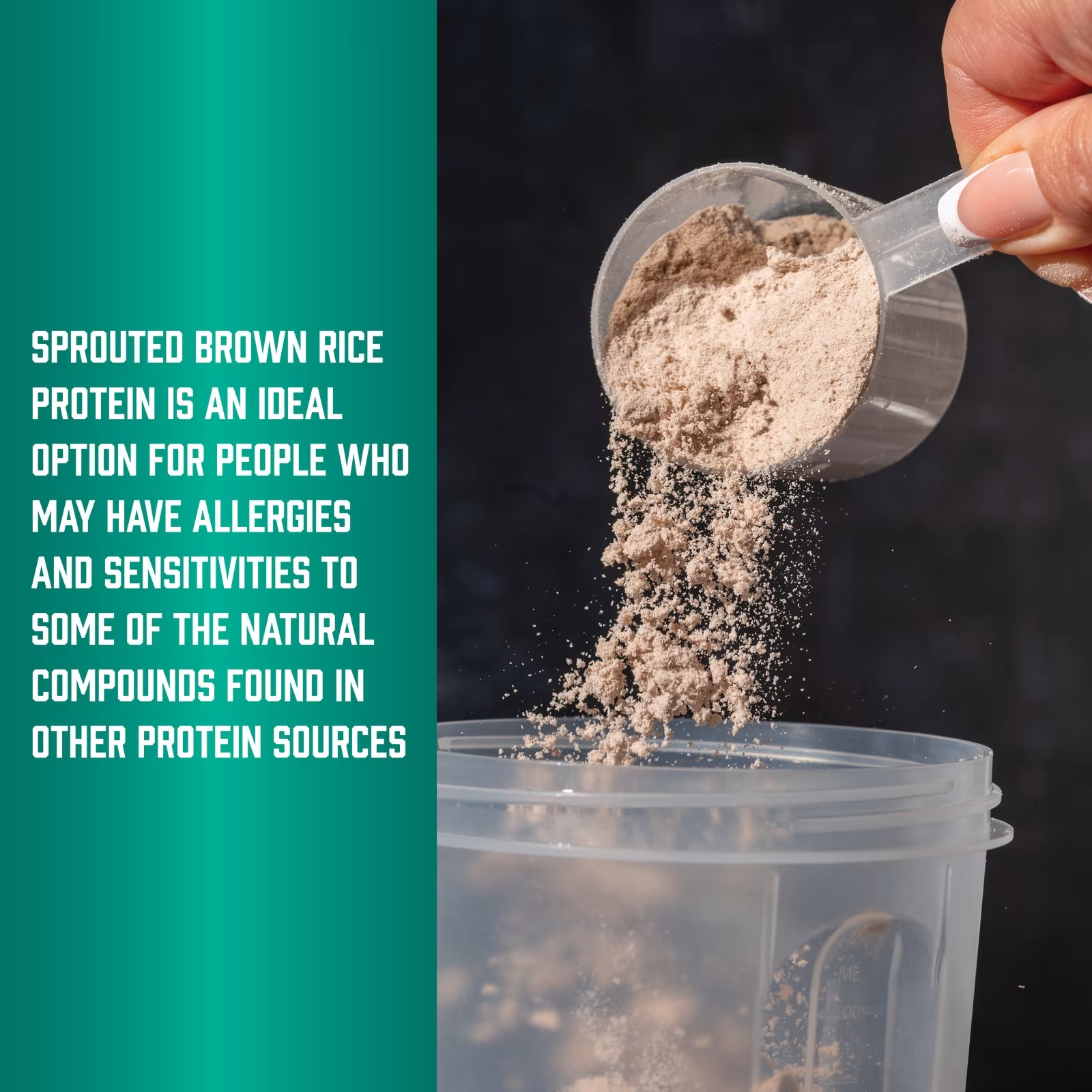 NOW Foods Sports Sprouted Brown Rice Protein Powder Unflavored (907 g) thumbnail 4