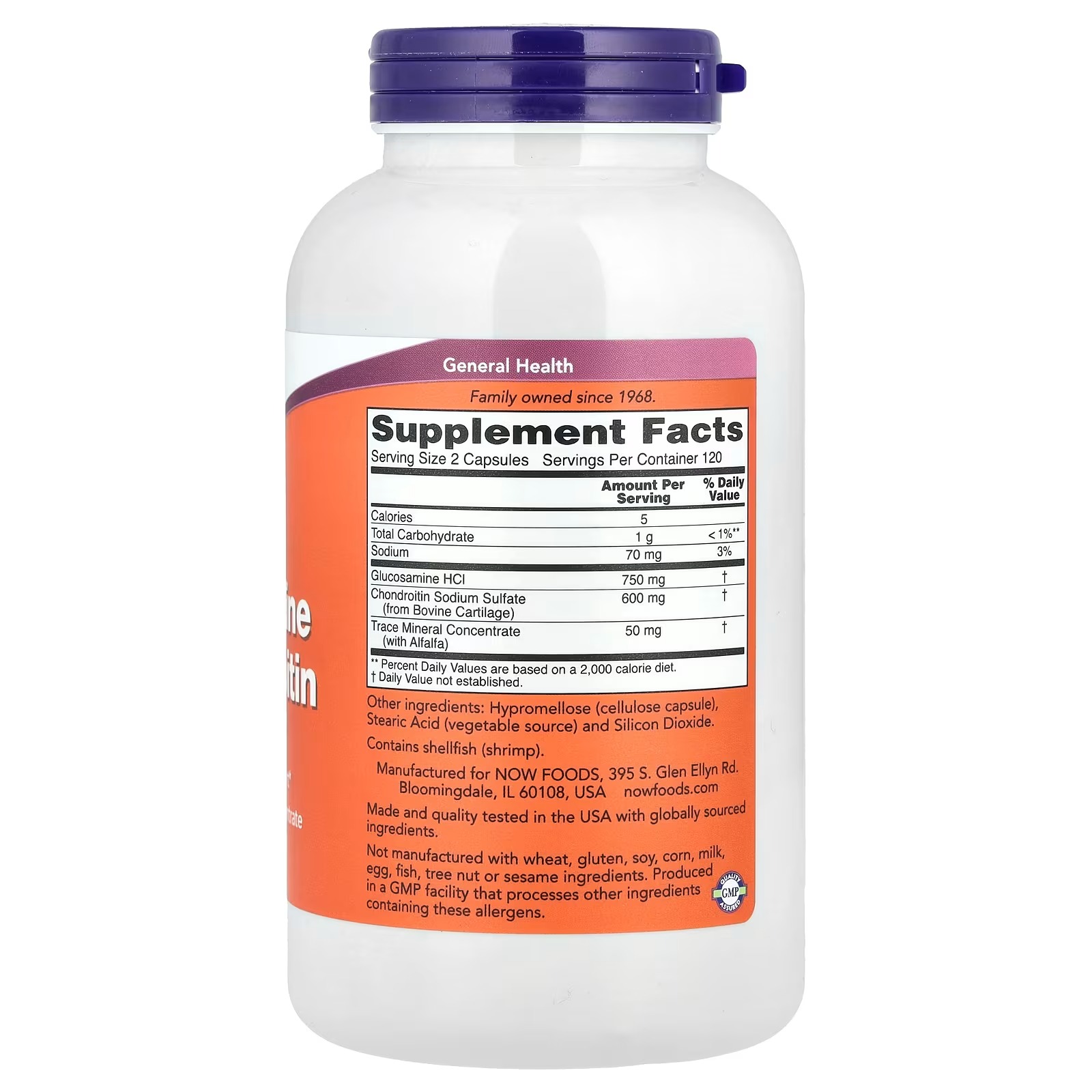 NOW Foods Glucosamine & Chondroitin Sulfate - 240 Tabs thumbnail 3