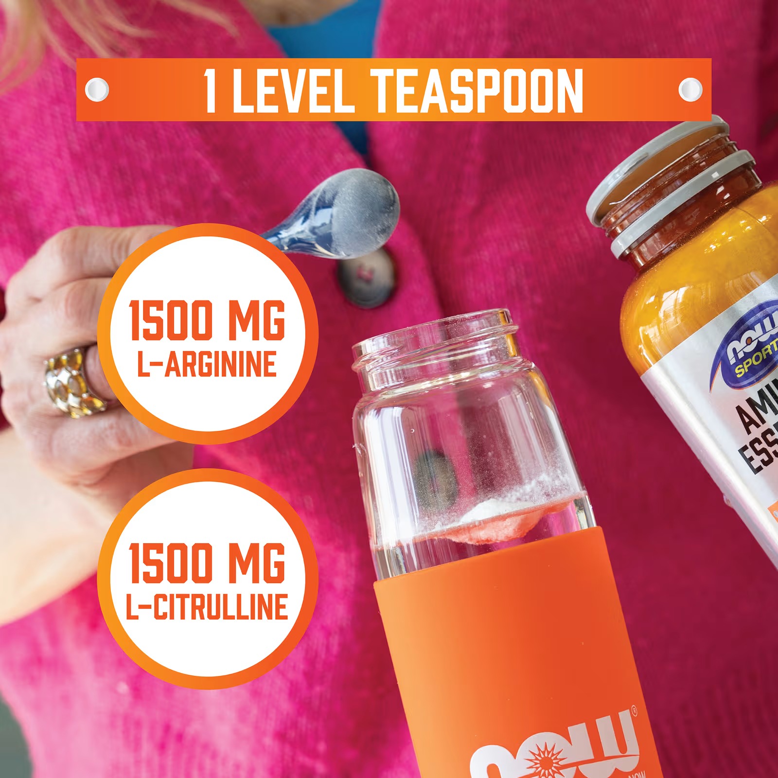 NOW Foods Sports Nutrition Arginine & Citrulline Powder Amino Acid 340 g thumbnail 5