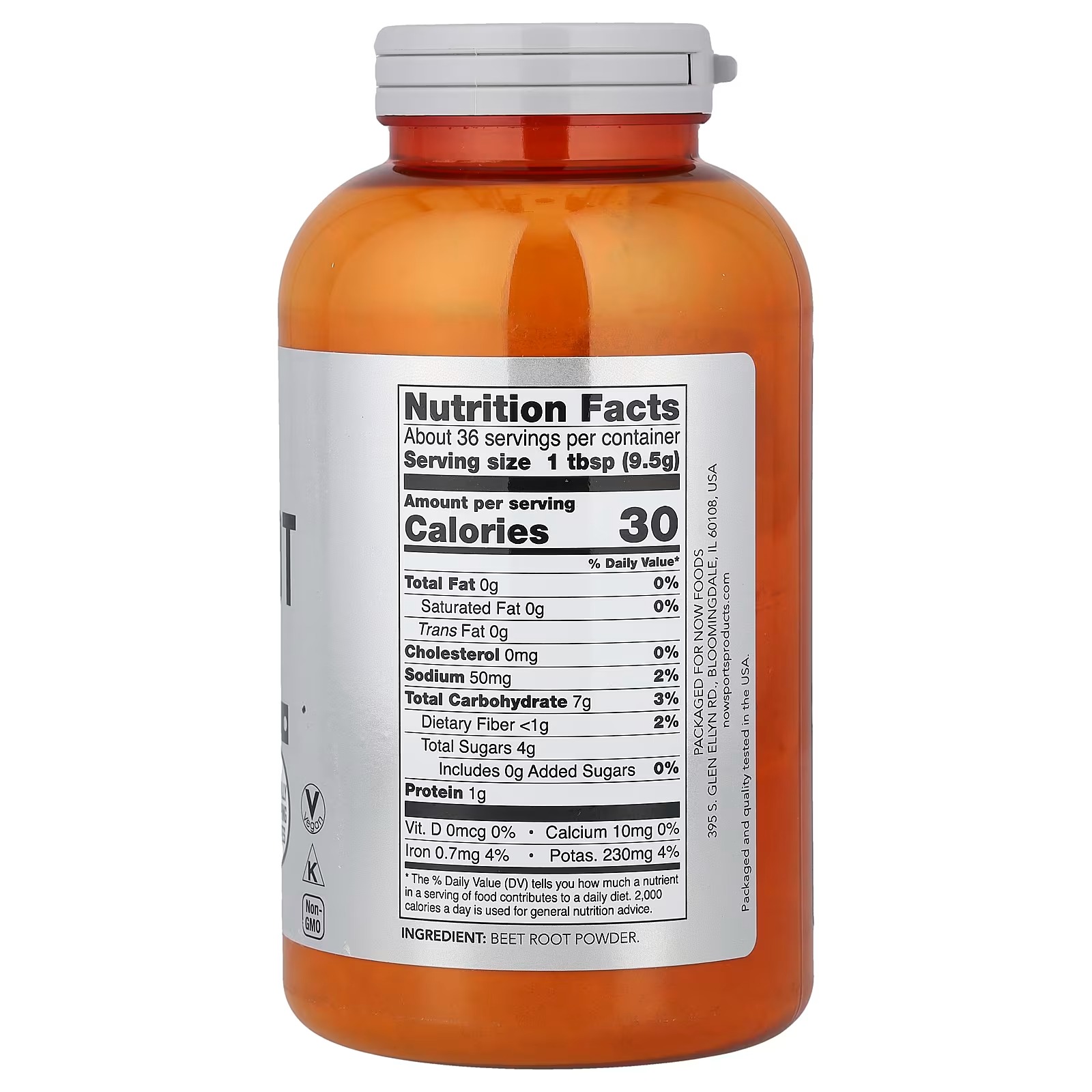 NOW Foods Sports Nutrition Beet Root Powder Super Food With Naturally Occurring Nitrates 340 g thumbnail 2