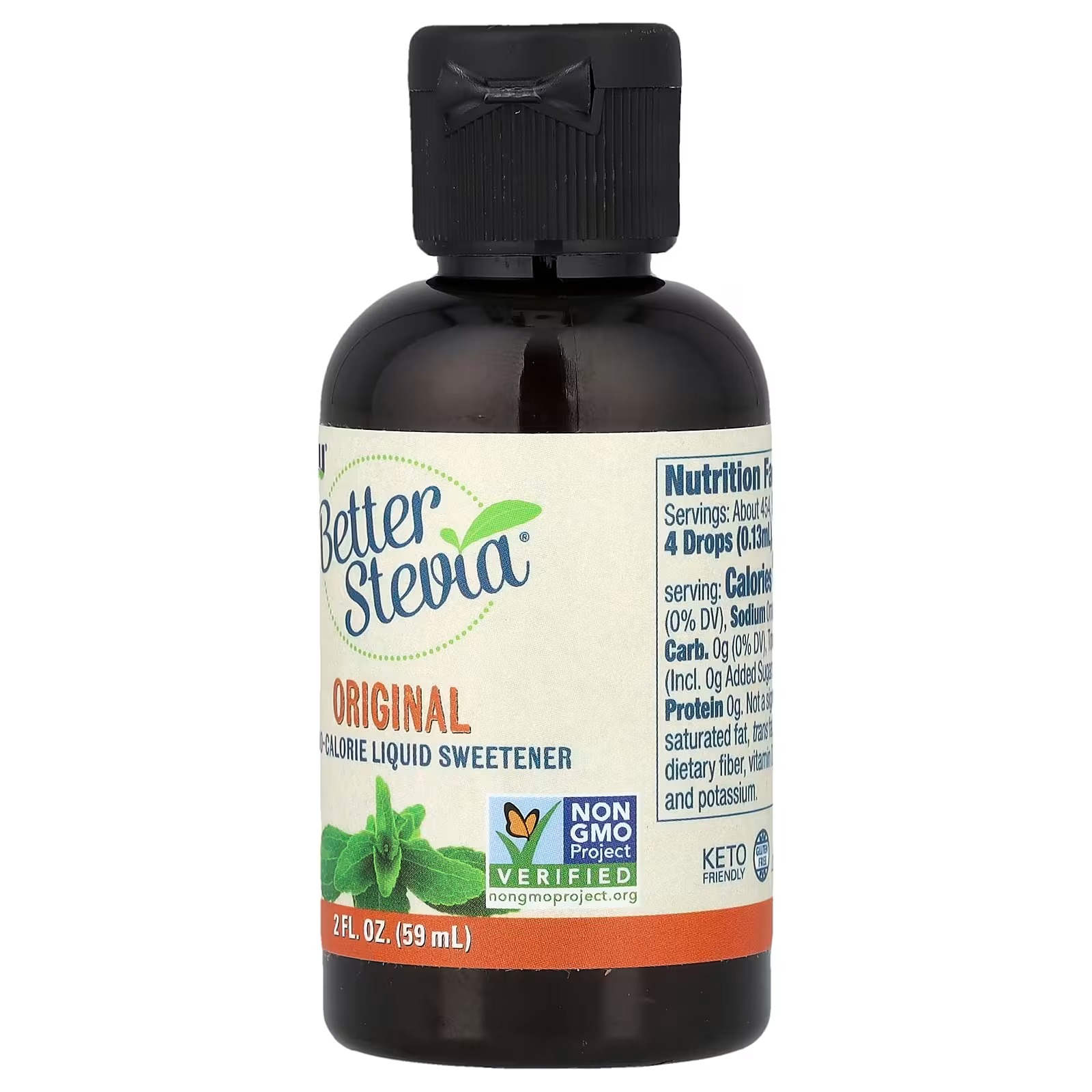 NOW Foods Better Stevia® Zero-Calorie Liquid Sweetener Original (59 ml) thumbnail 3
