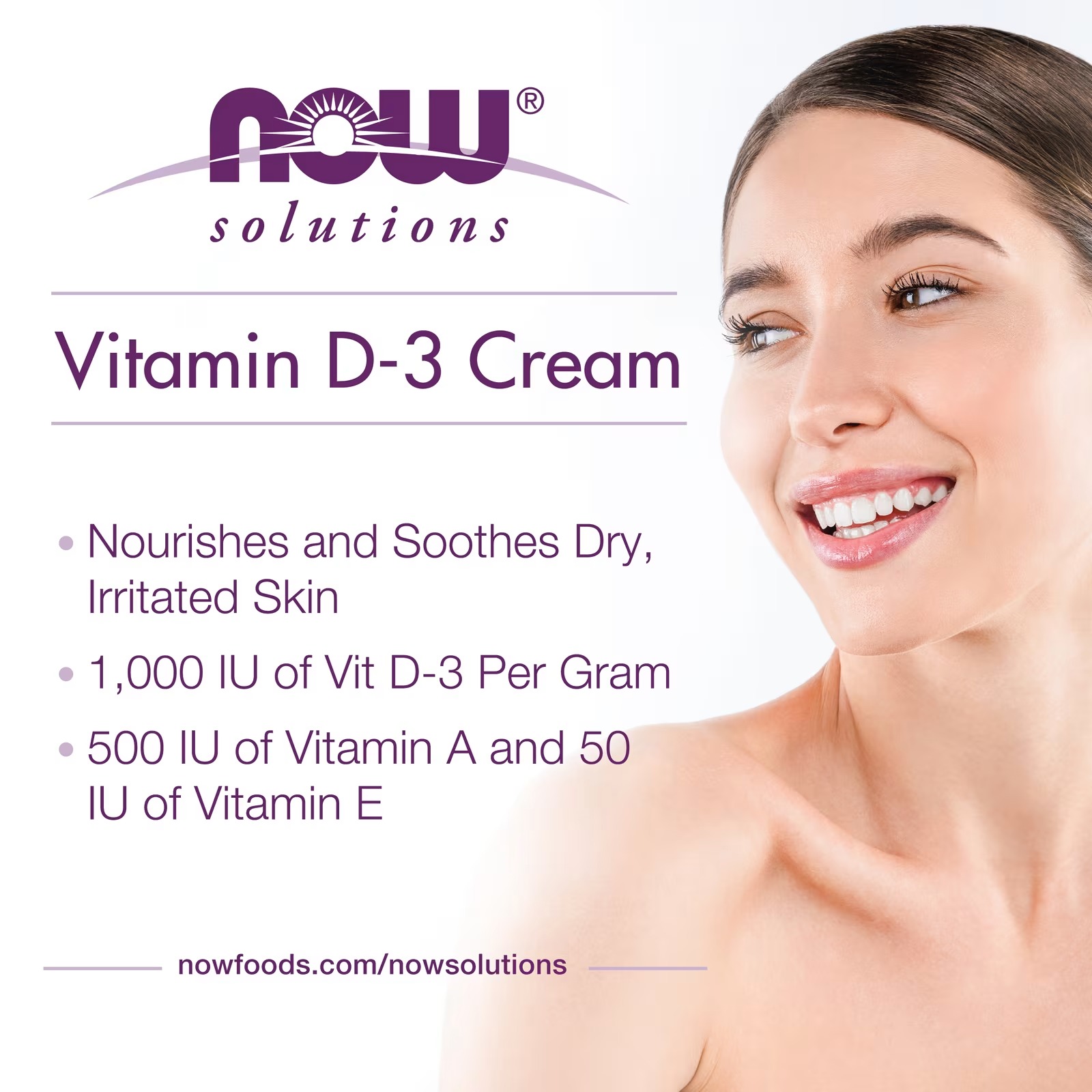 NOW Foods Solutions Vitamin D-3 Cream 118 ml thumbnail 3