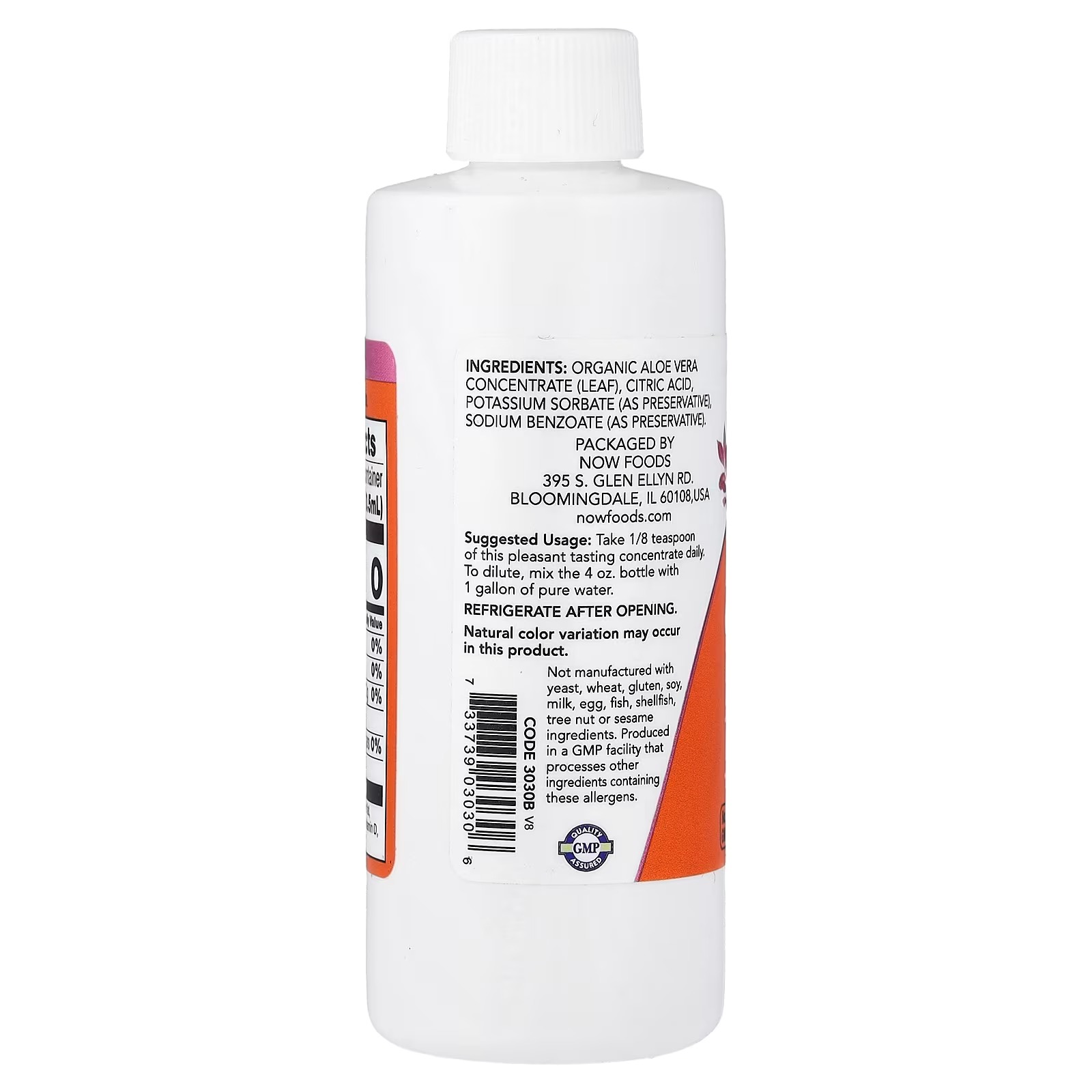 NOW Foods Aloe Vera Concentrate (40:1 Concentrate Contains Active Polysaccharides) thumbnail 3