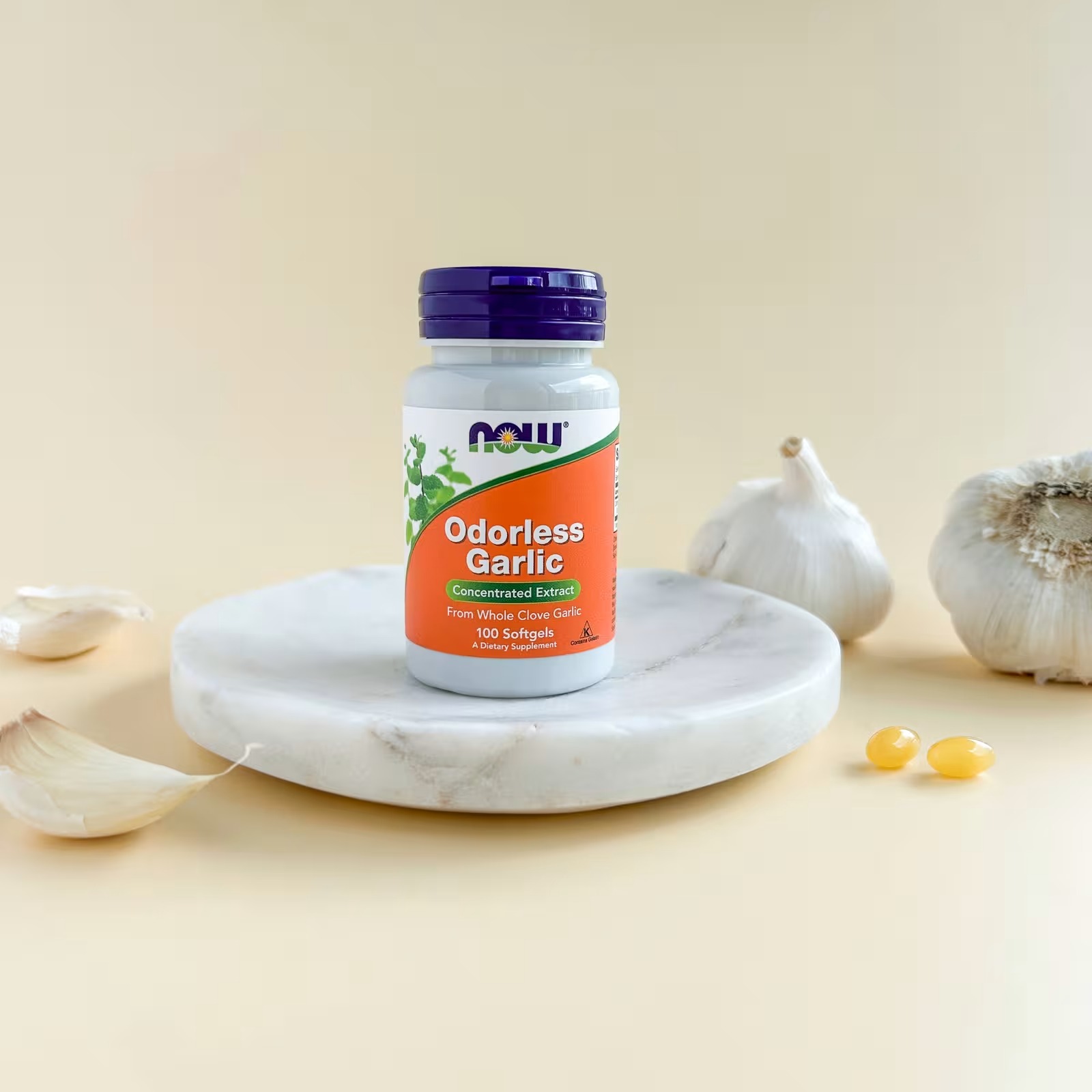NOW Foods Odorless Garlic (Allium sativum) Concentrated Extract 100 Softgels thumbnail 4