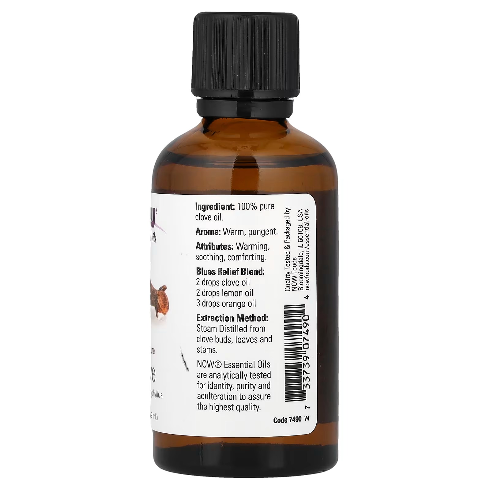 NOW Foods Essential Oils Clove Oil Balancing Aromatherapy Scent Steam Distilled 100% Pure Vegan Child Resistant thumbnail 2