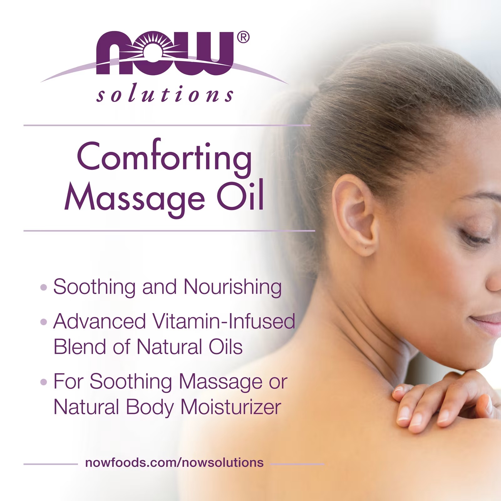 NOW Foods Solutions Comforting Massage Oil Vitamin Infused Blend Soothing and Nourishing thumbnail 3