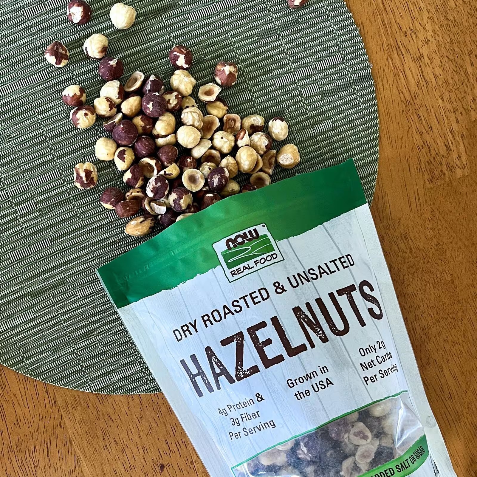 NOW Foods Hazelnuts, Dry Roasted & Unsalted (454 g) thumbnail 3