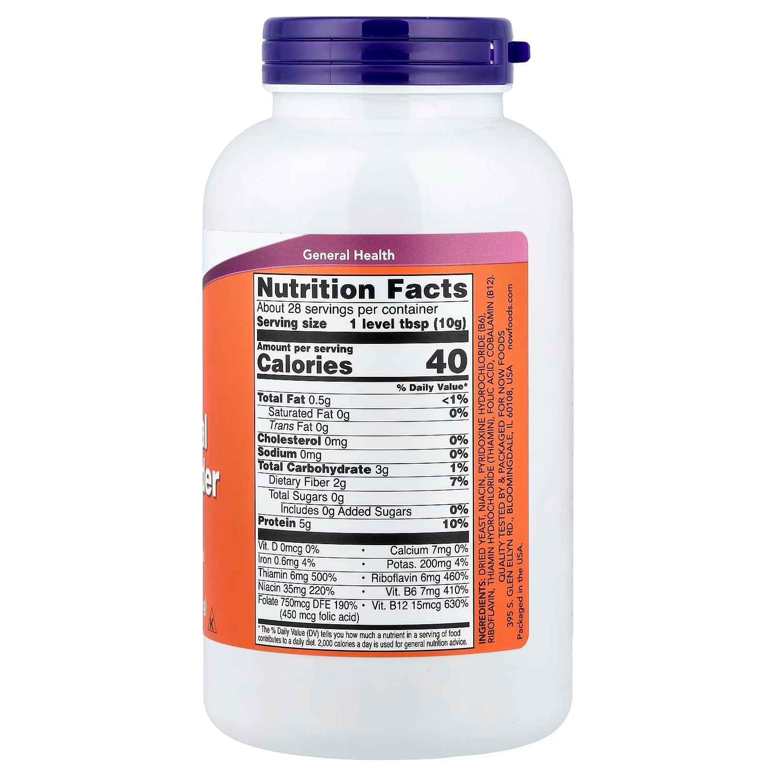 NOW Foods Nutritional Yeast Powder Fortified with Additional B-Vitamins thumbnail 2