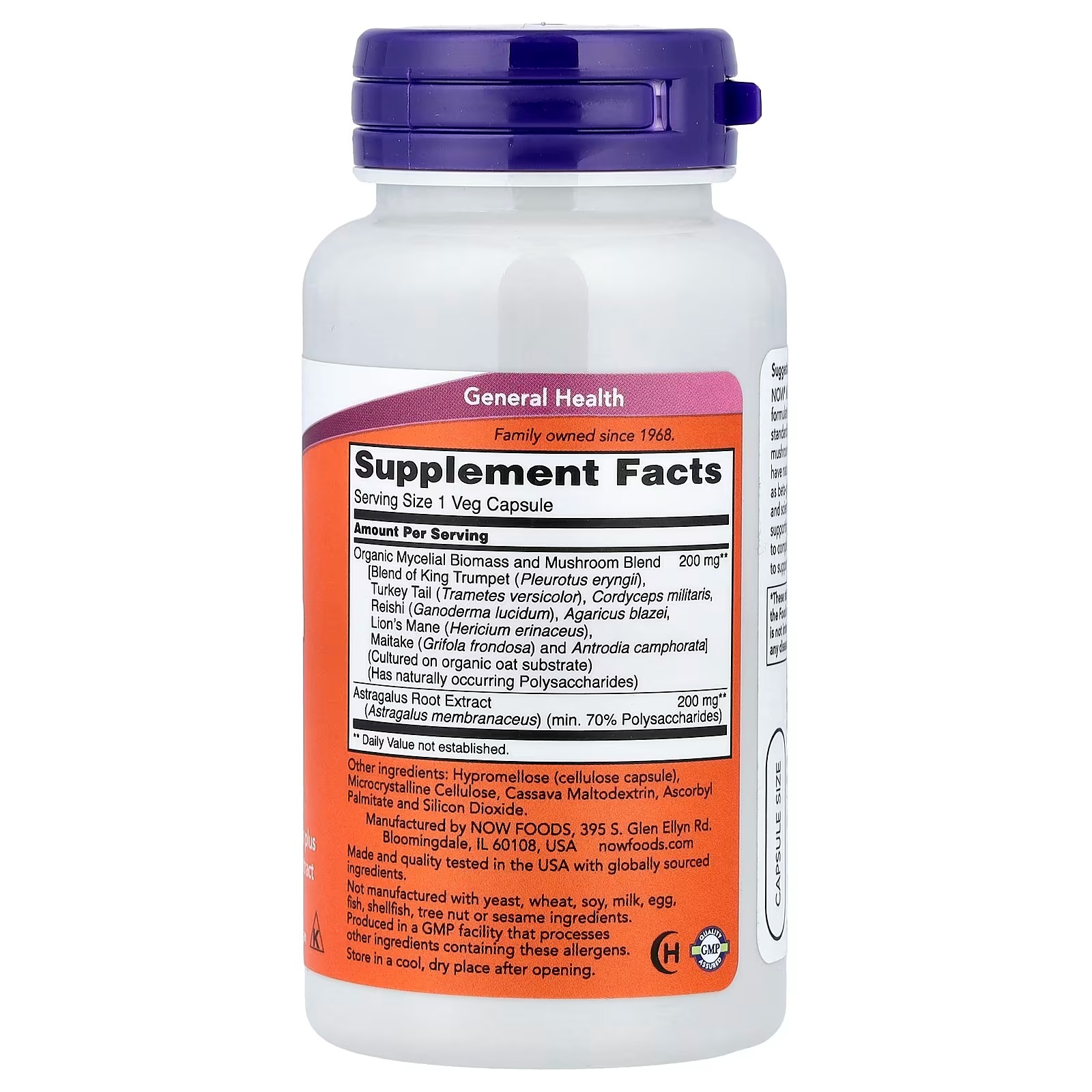 NOW Foods Mushroom Immune Renew 90 Veg Capsules thumbnail 2