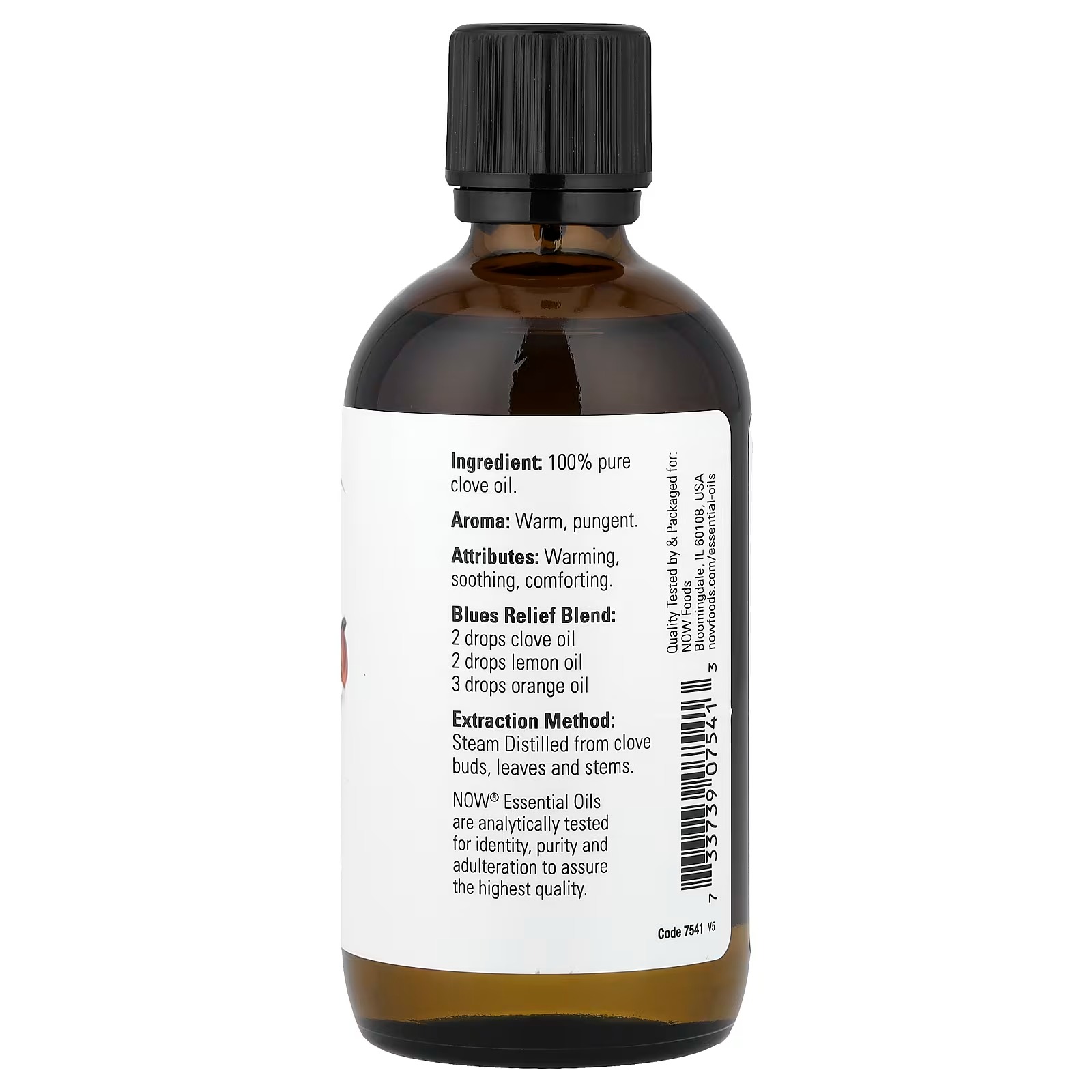 NOW Foods Essential Oil Clove 4 Fluid Ounce + 1 Glass Dropper 118 ml thumbnail 2