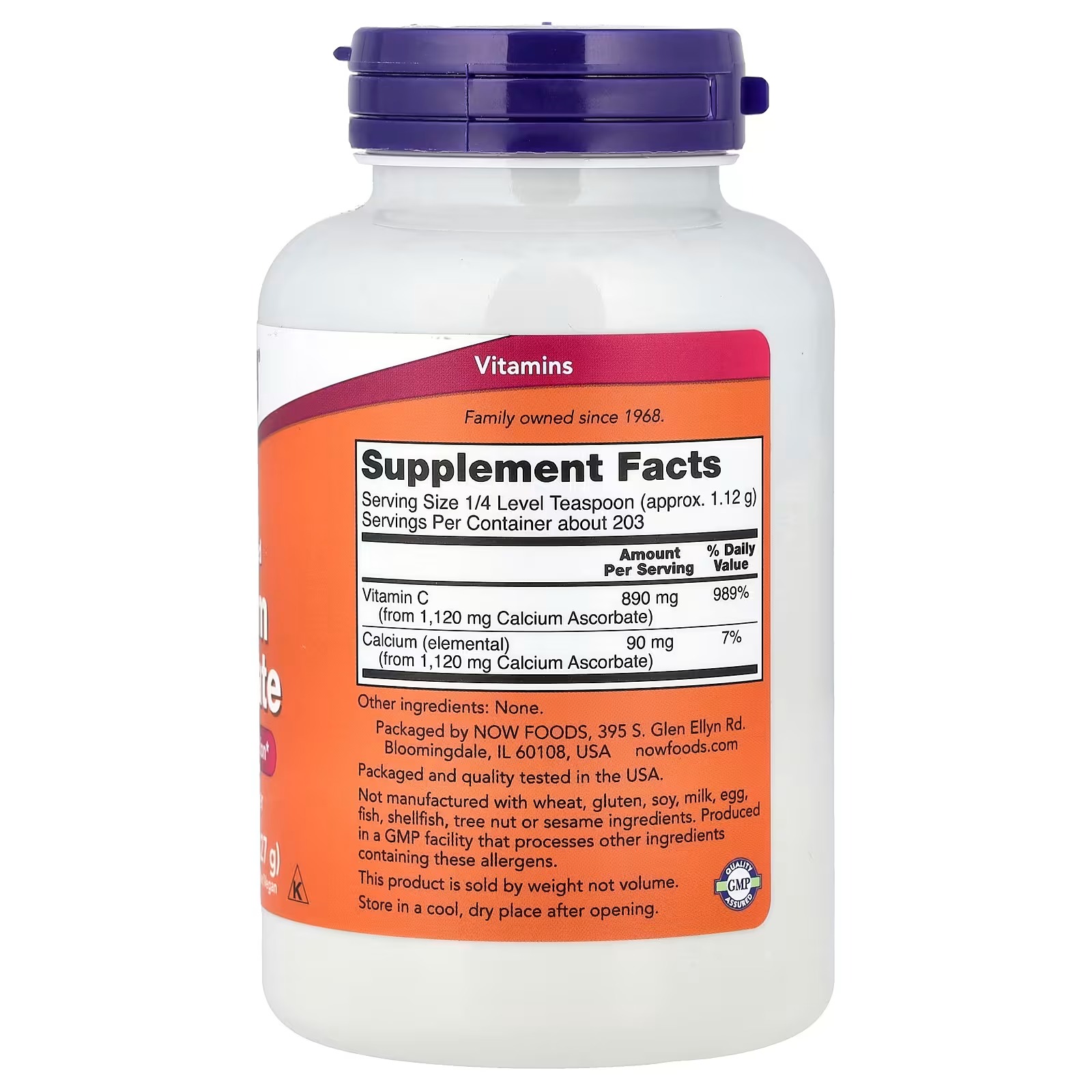 NOW Foods Calcium Ascorbate Powder Buffered Antioxidant Protection thumbnail 2