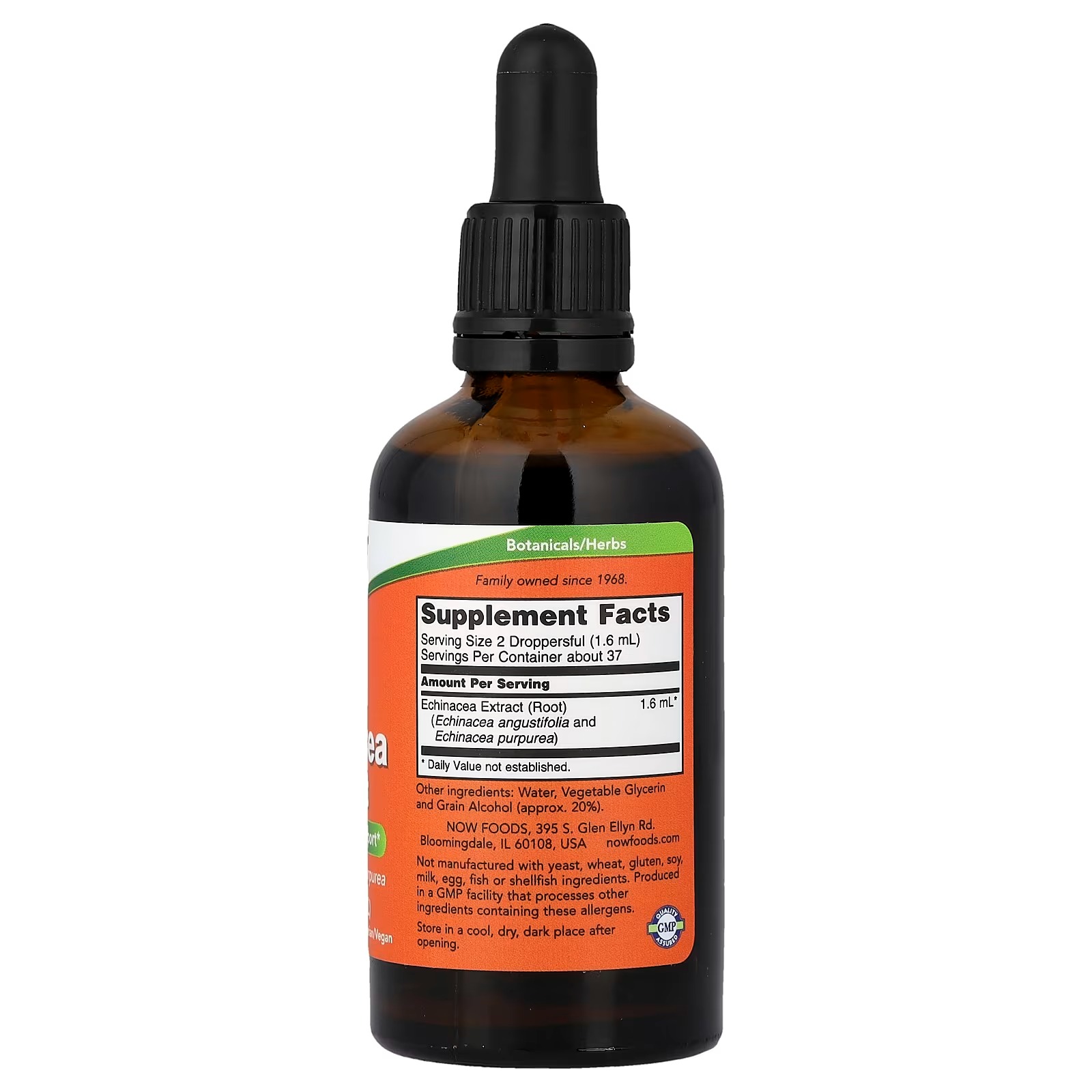 NOW Foods Echinacea Extract Liquid with Dropper Immune System Support thumbnail 2