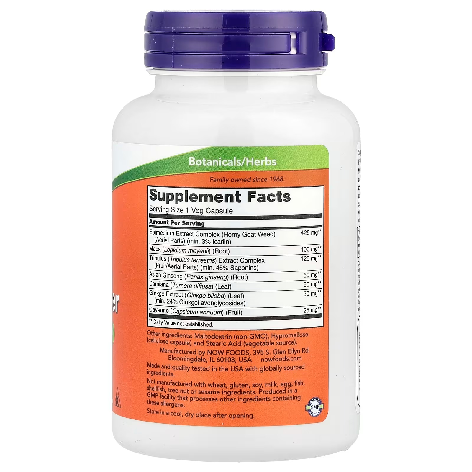 NOW Foods Men's Virility Power 120 Veg Capsules thumbnail 2