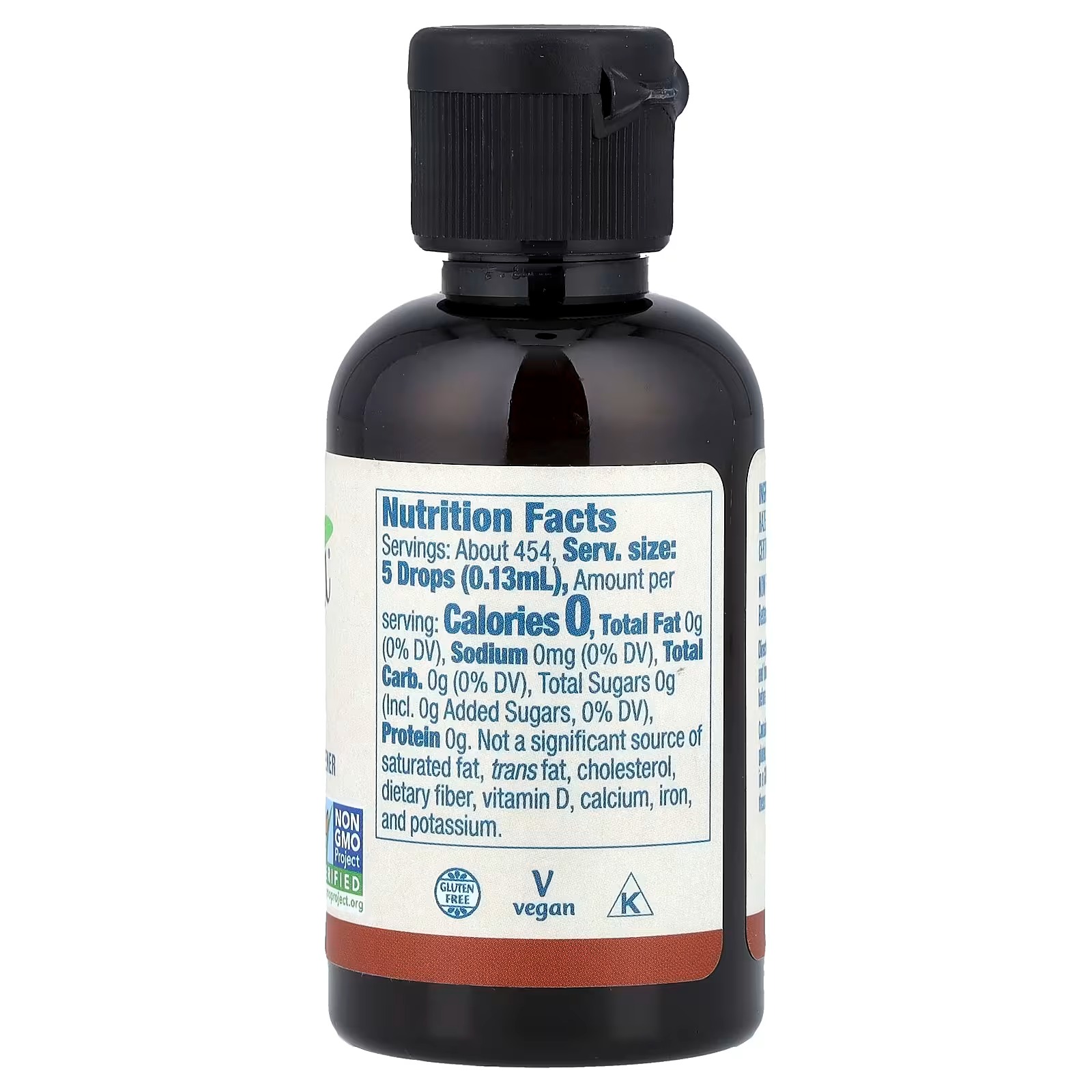NOW Foods Better Stevia® Zero-Calorie Liquid Sweetener Hazelnut (59 ml) thumbnail 2