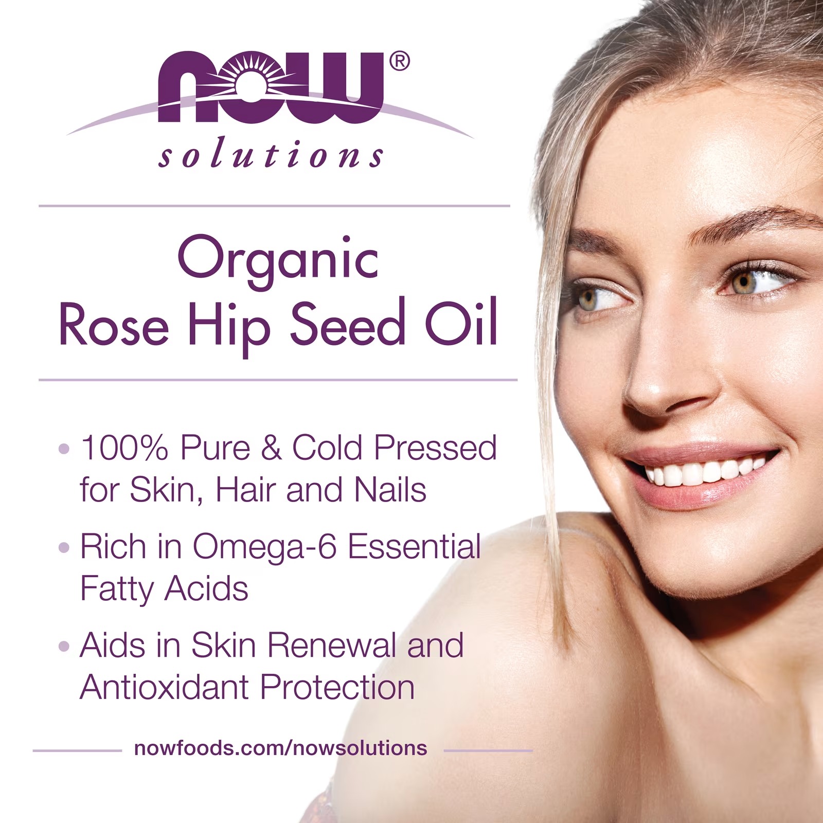 NOW Foods Solutions Certified Organic & Pure Rosehip Seed Oil (30 ml) thumbnail 3