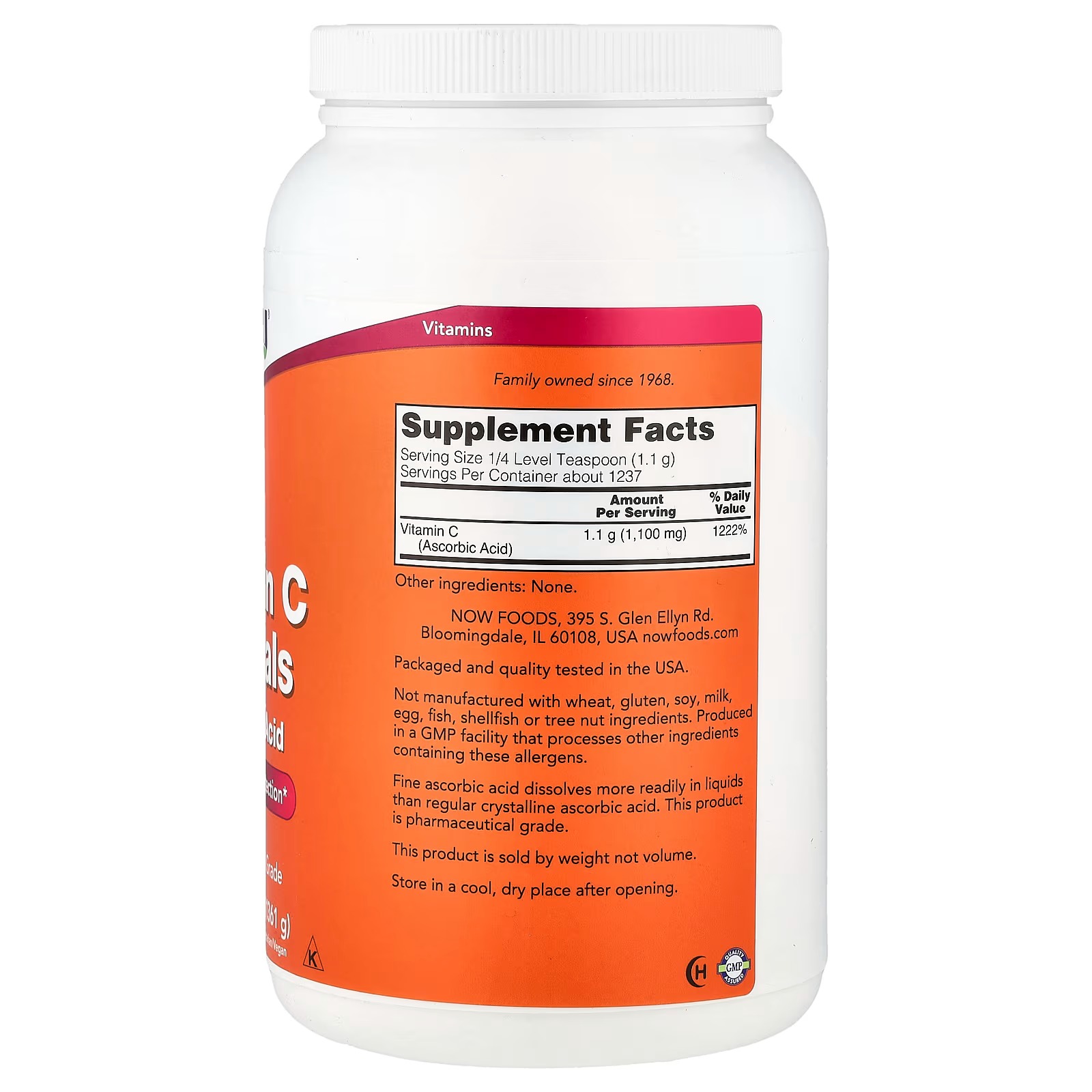NOW Foods Vitamin C Crystals (Ascorbic Acid) Antioxidant Protection thumbnail 2