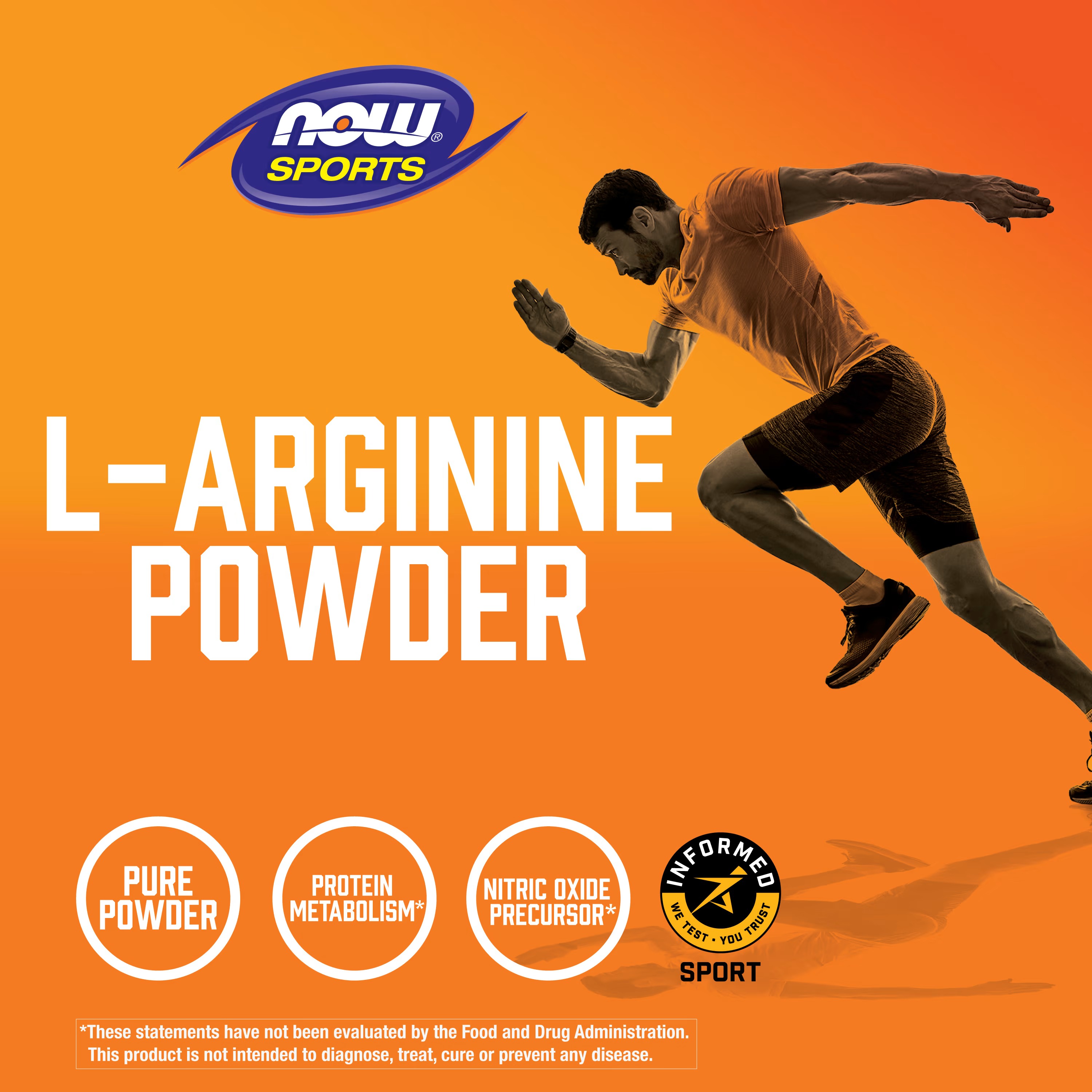 NOW Foods Sports Nutrition L-Arginine Powder Nitric Oxide Precursor Amino Acids 454 g thumbnail 3