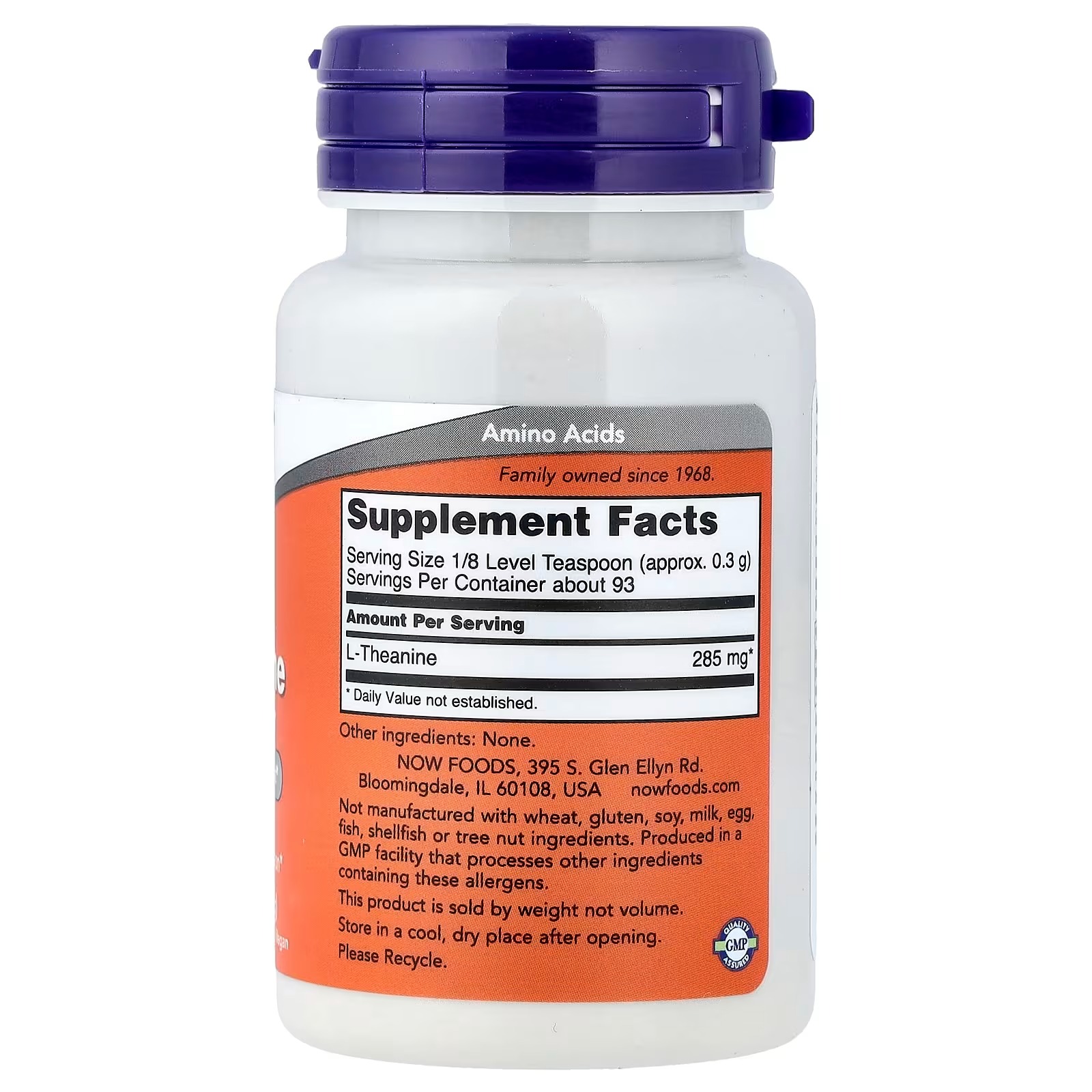 NOW Foods L-Theanine Pure Powder Tension Management Amino Acid thumbnail 2