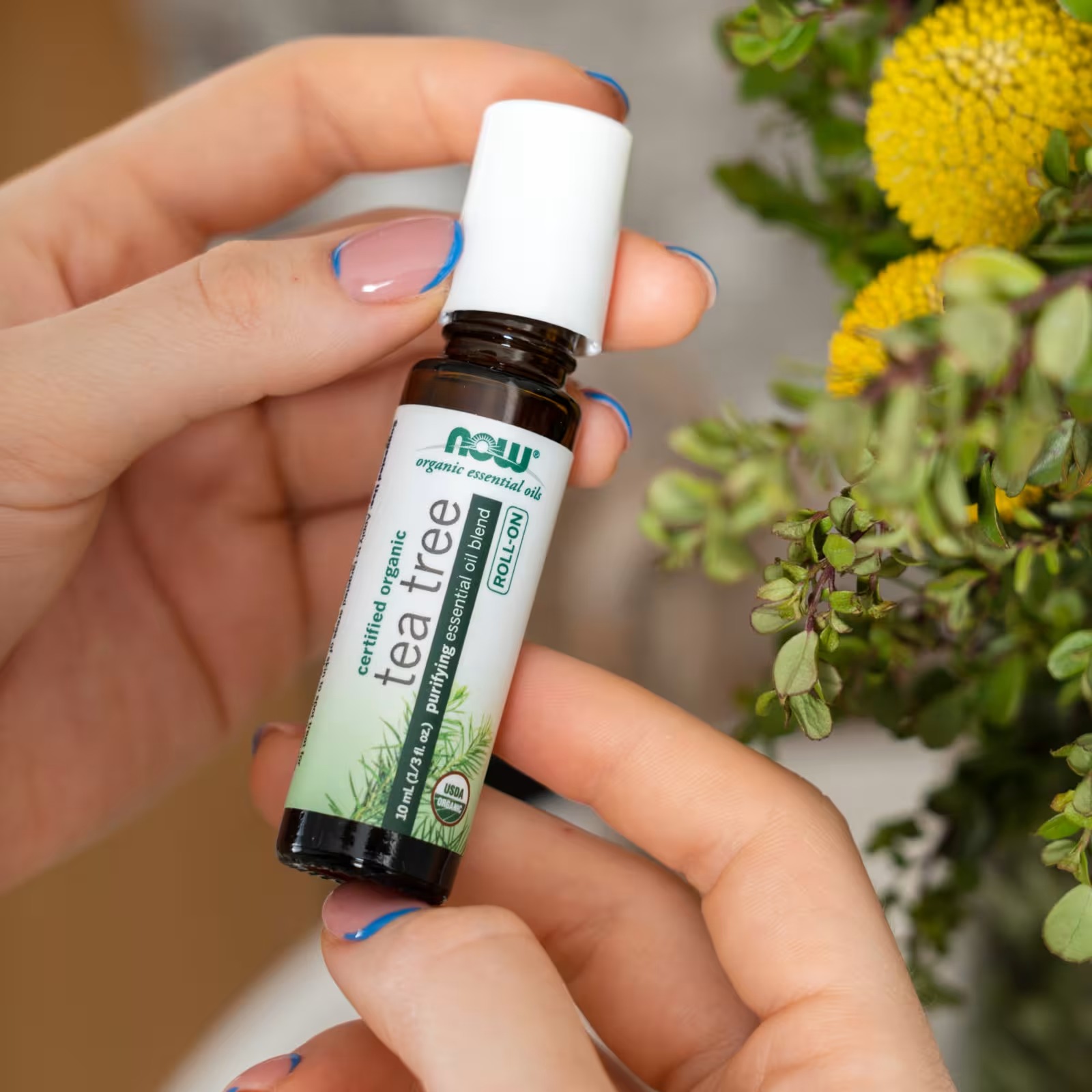NOW Foods Essential Oils Tea Tree Roll-On Certified Organic Purifying Blend, Steam Distilled Topical Aromatherapy 10-mL thumbnail 7