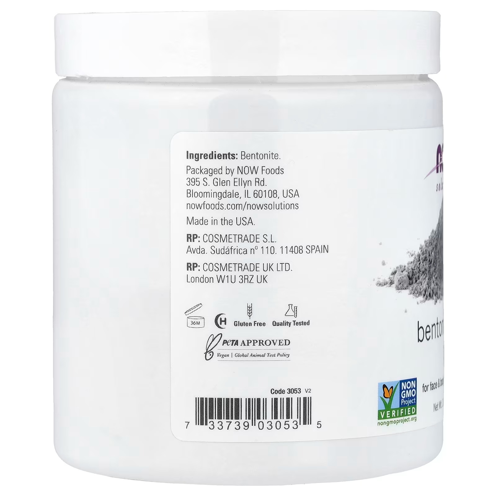 NOW Foods Solutions Bentonite Clay Powder Great for Oily Problem Skin thumbnail 2