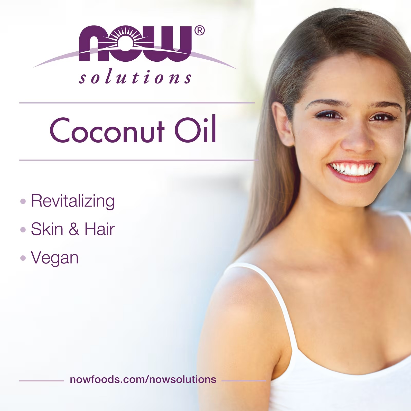 NOW Foods Solutions Coconut Oil Naturally Revitalizing for Skin and Hair Conditioning Moisturize, thumbnail 5