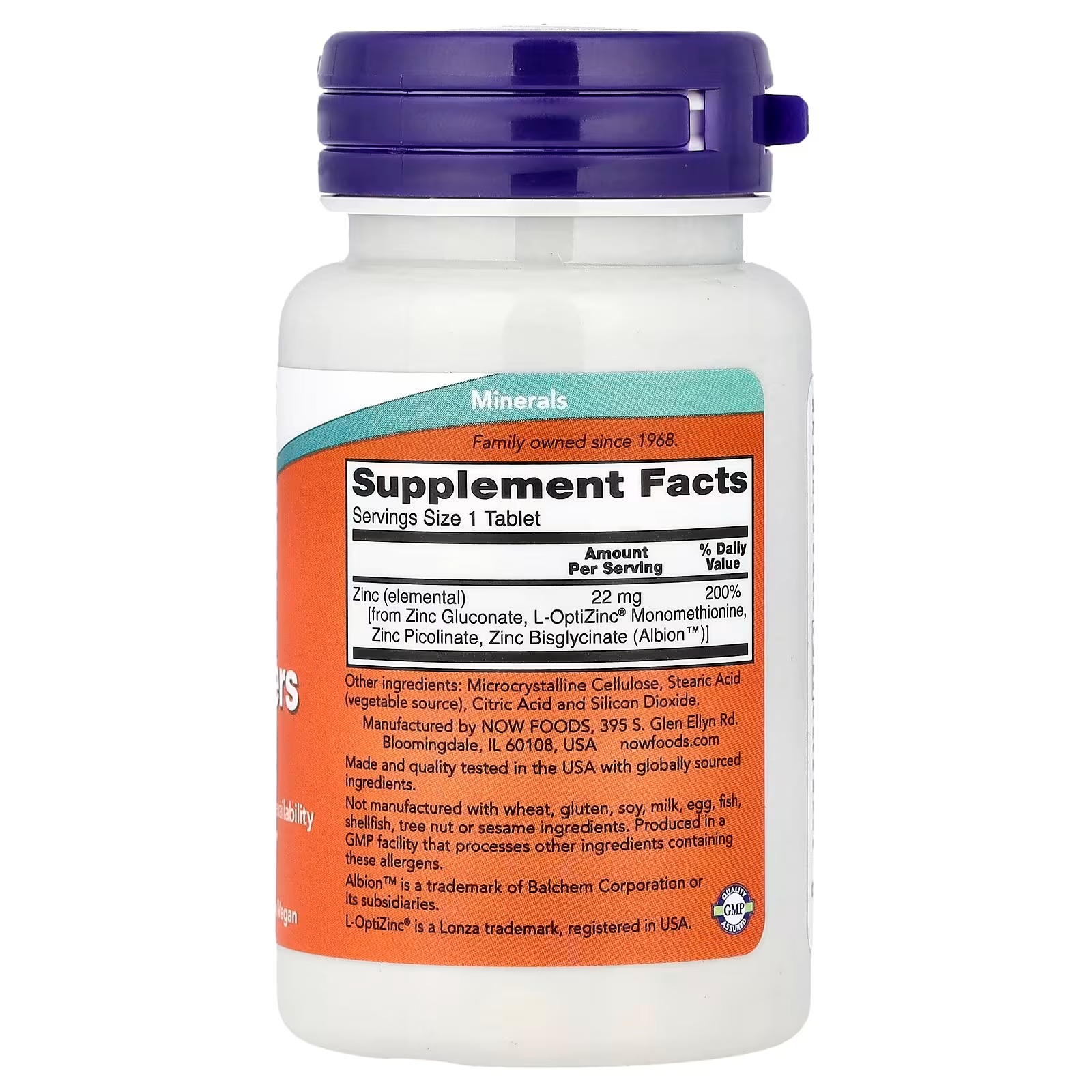 Now Foods Zinc Transporter 90 Tablets Vegan Immune Support thumbnail 2