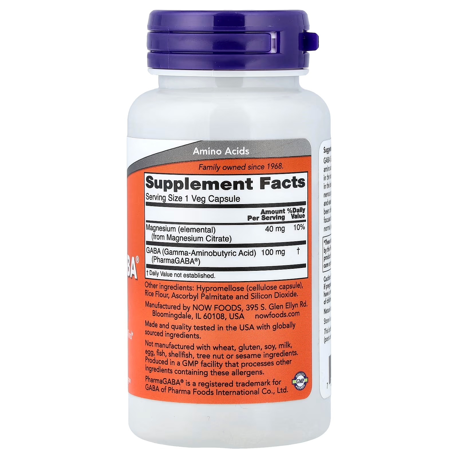 NOW Foods Magnesium Citrate Enzyme Function Nervous System Support 240 Veg Capsules thumbnail 2
