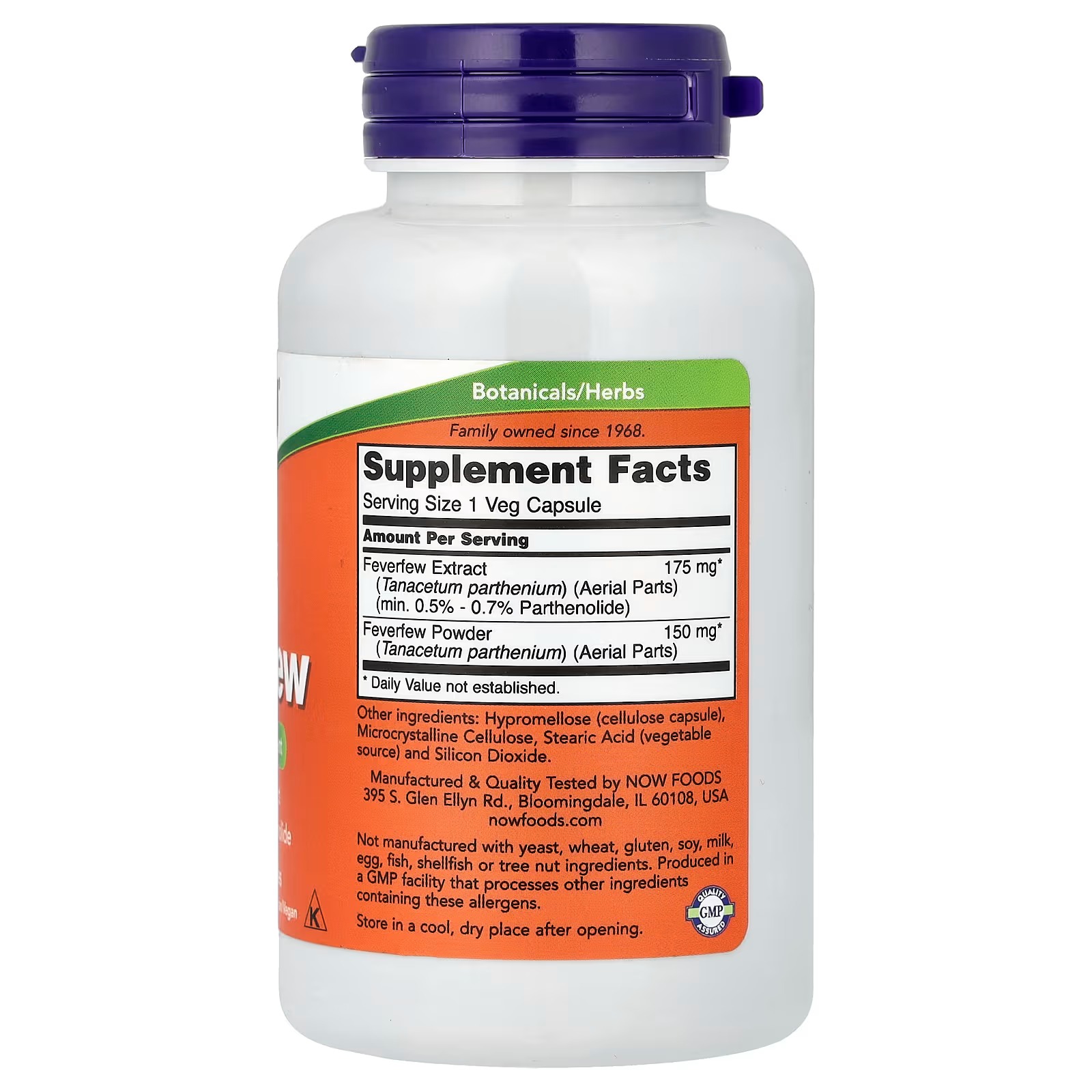 NOW Foods Feverfew 100 Veg Capsules thumbnail 2