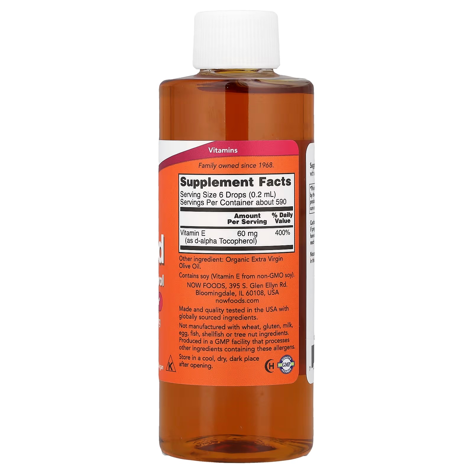 NOW Foods Natural Vitamin E Liquid (D-Alpha Tocopherol) Antioxidant Protection thumbnail 2