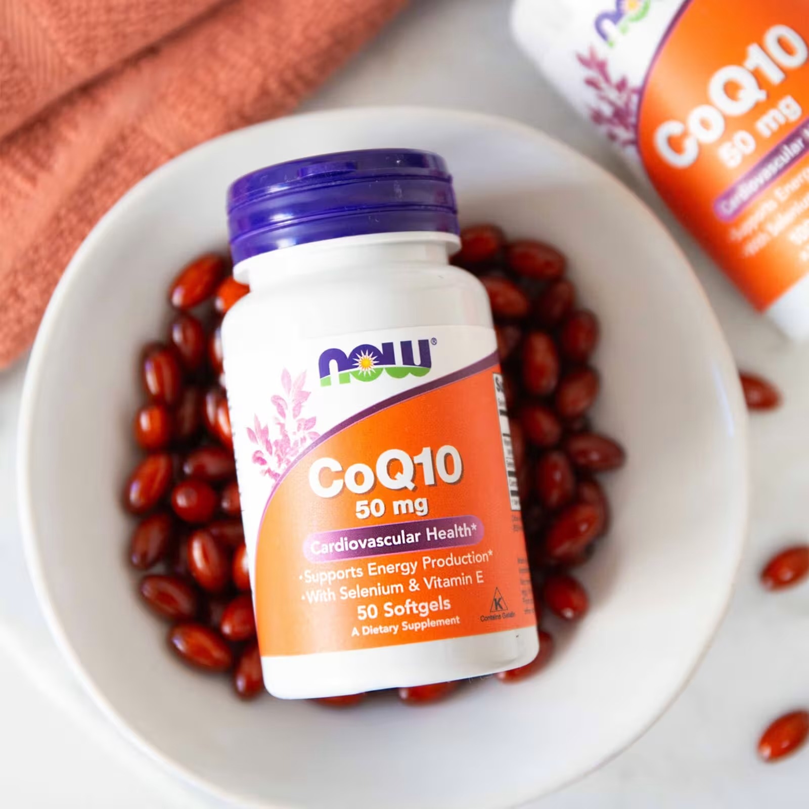 NOW Foods CoQ10 50 mg Pharmaceutical Grade All-Trans Form produced by Fermentation 50 Softgels thumbnail 5