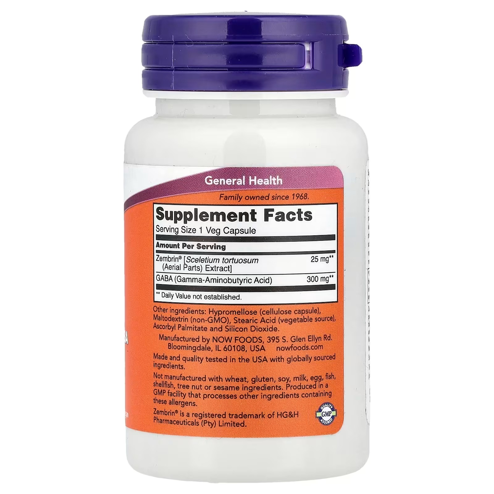 Now Foods Calm & Focus with Zembrin® & GABA Cognitive Support Clinically Validated 60 Veg Capsules thumbnail 2