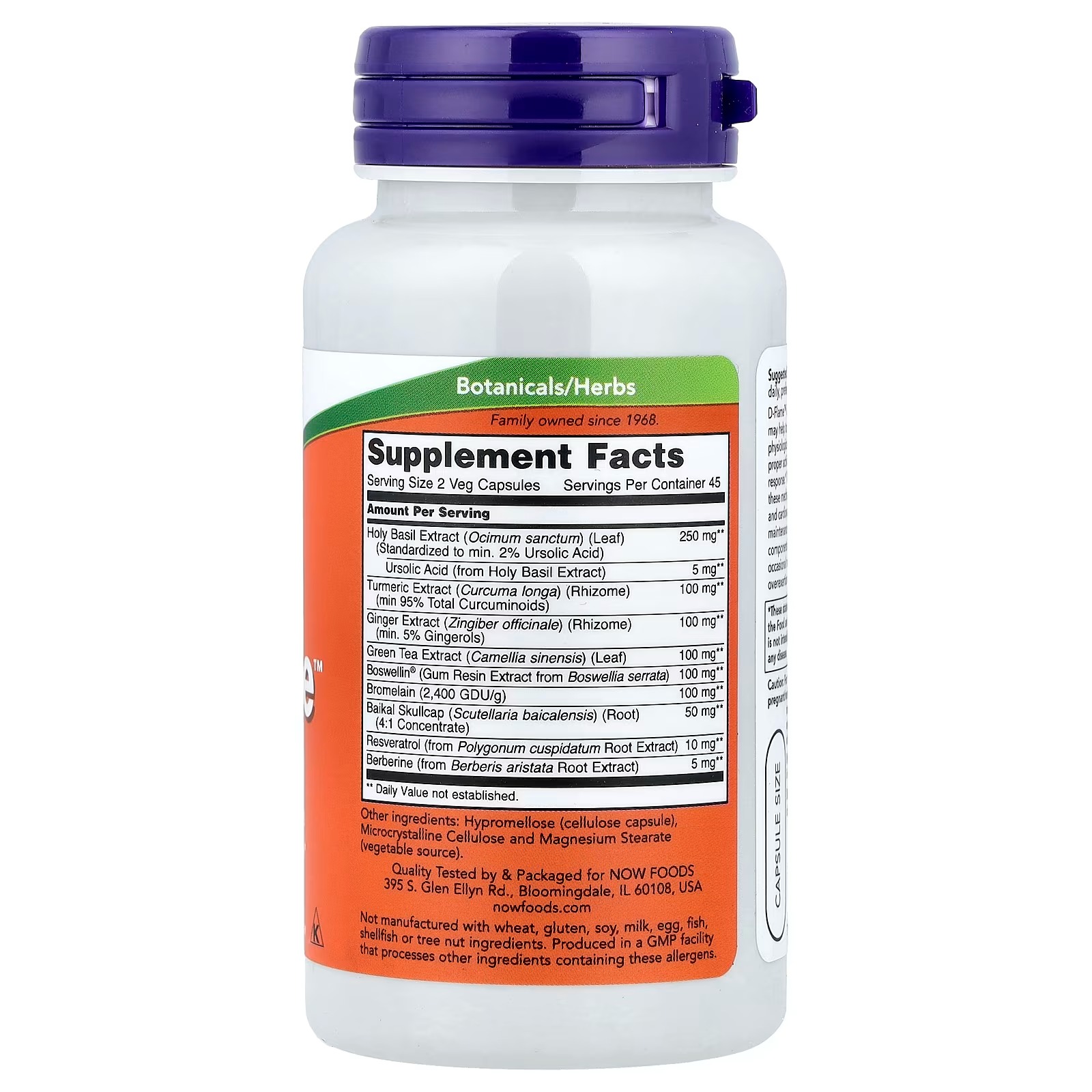 NOW Foods D-Flame™ 90 Veg Capsules thumbnail 2