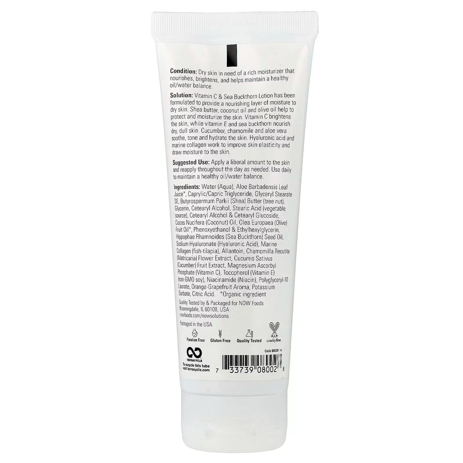 NOW Foods Solutions Vitamin C & Sea Buckthorn Lotion (237 ml) thumbnail 2