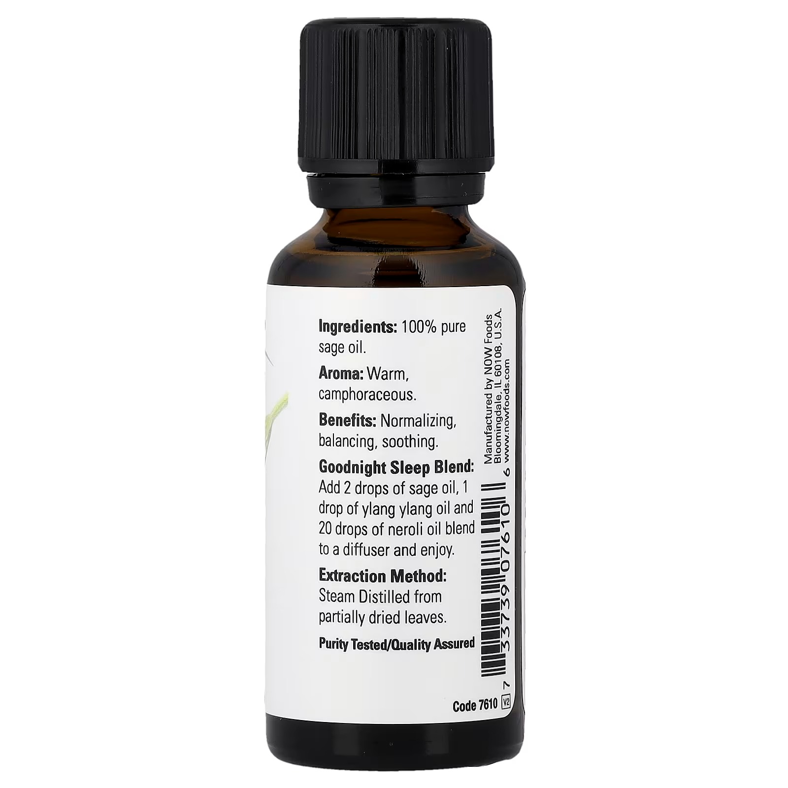 NOW Foods Essential Oils Sage  (30 ml) thumbnail 2